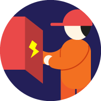 Electricty safety icon