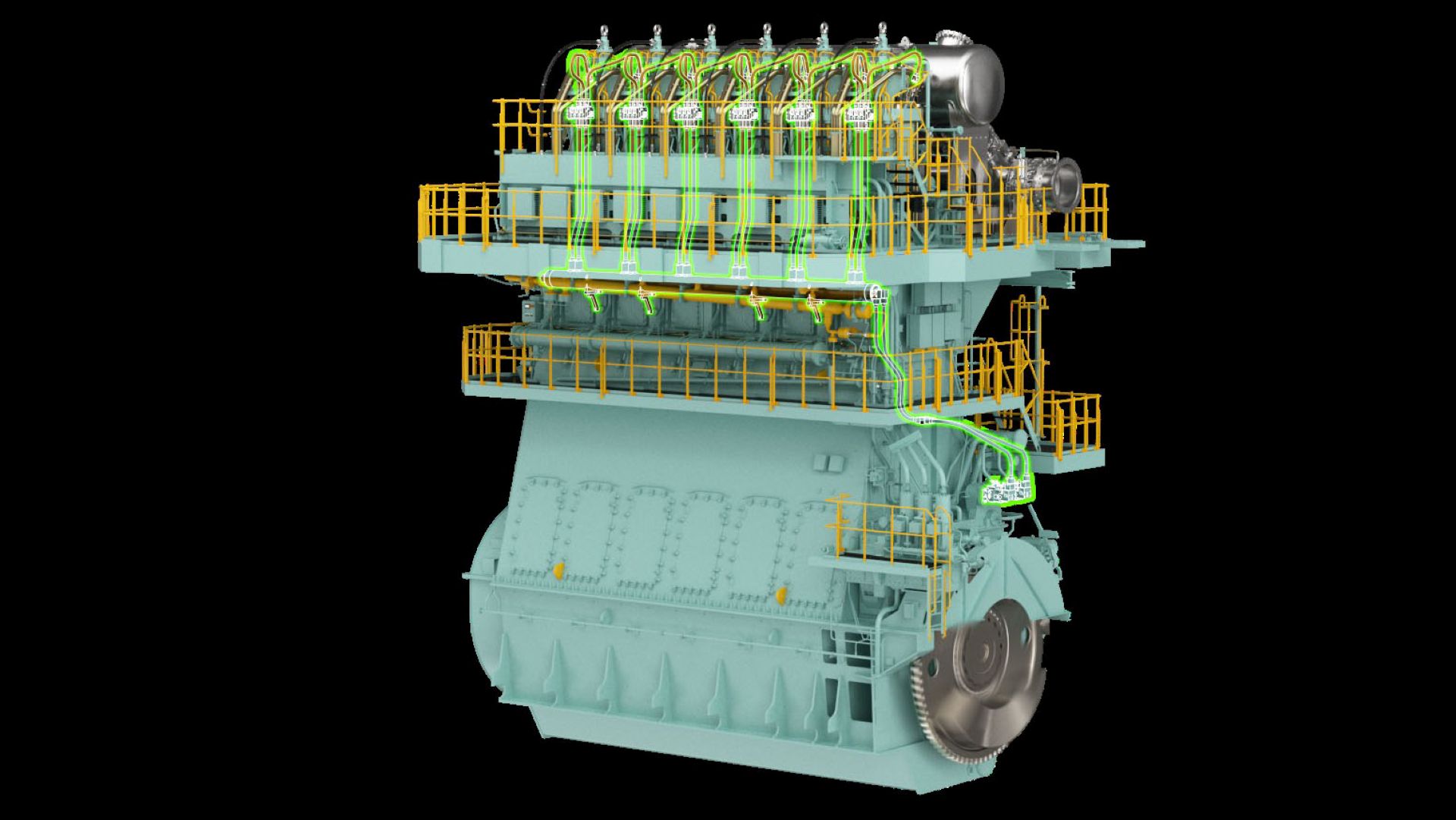 CGI rendering of an engine