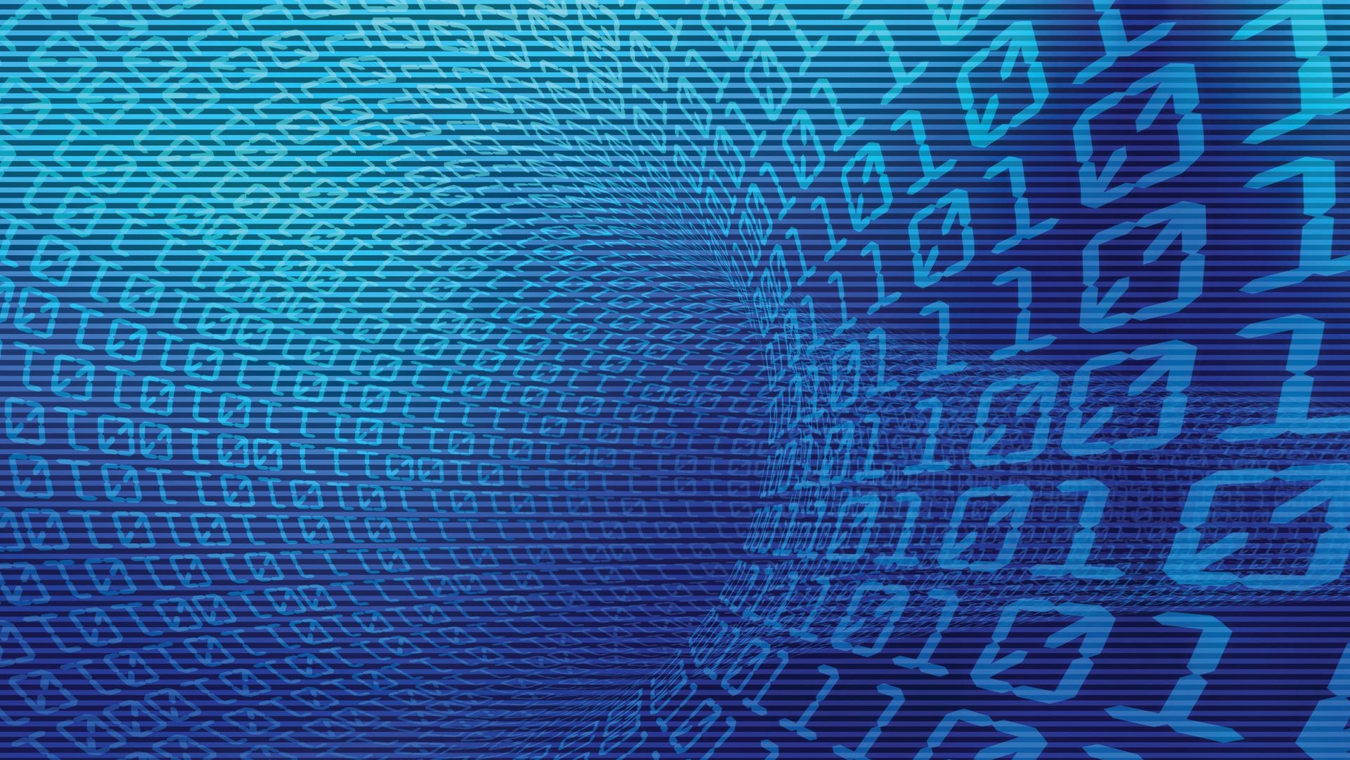 digital binary numbers in circular pattern