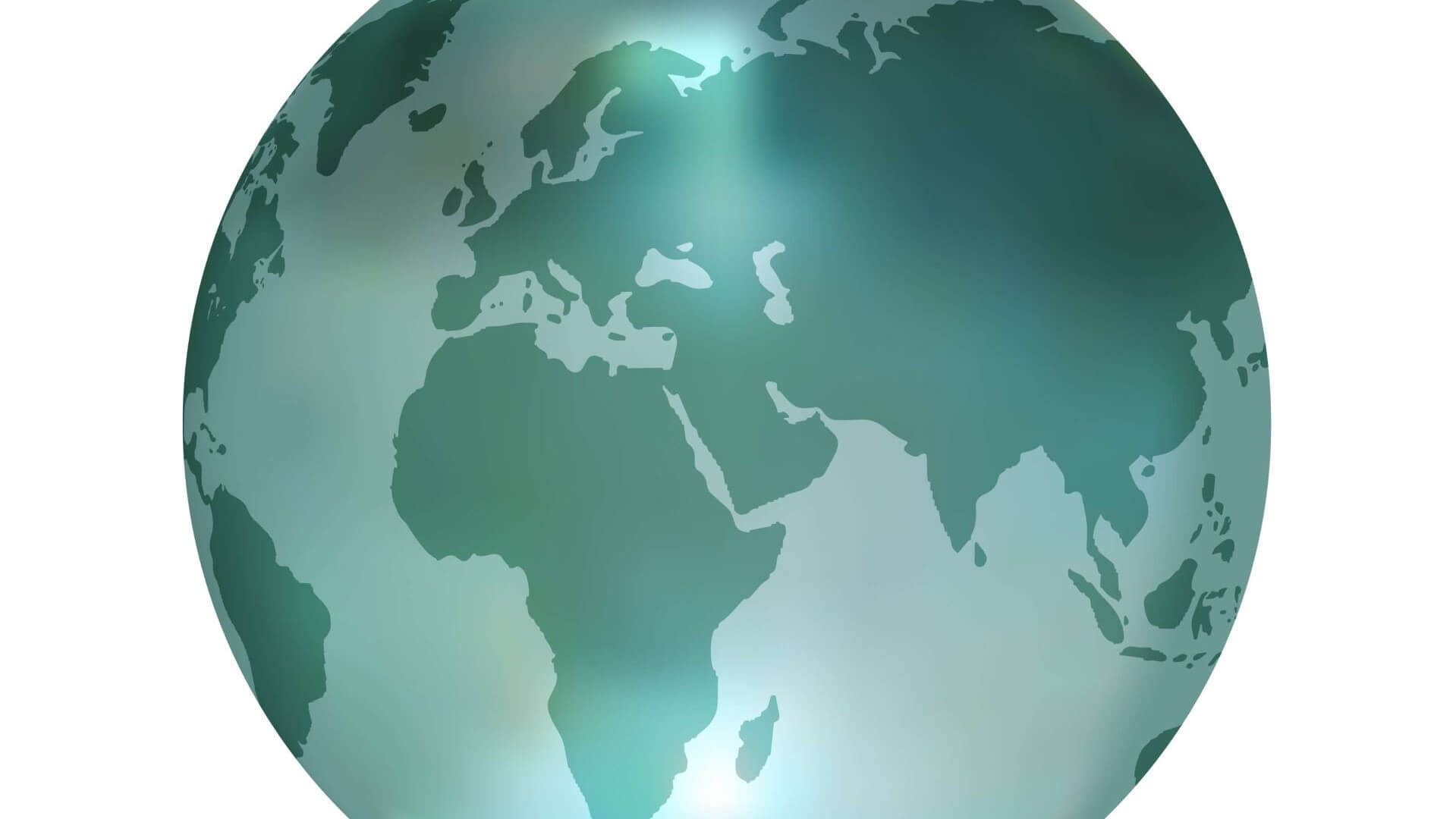 graphic of green earth as a crystal ball 