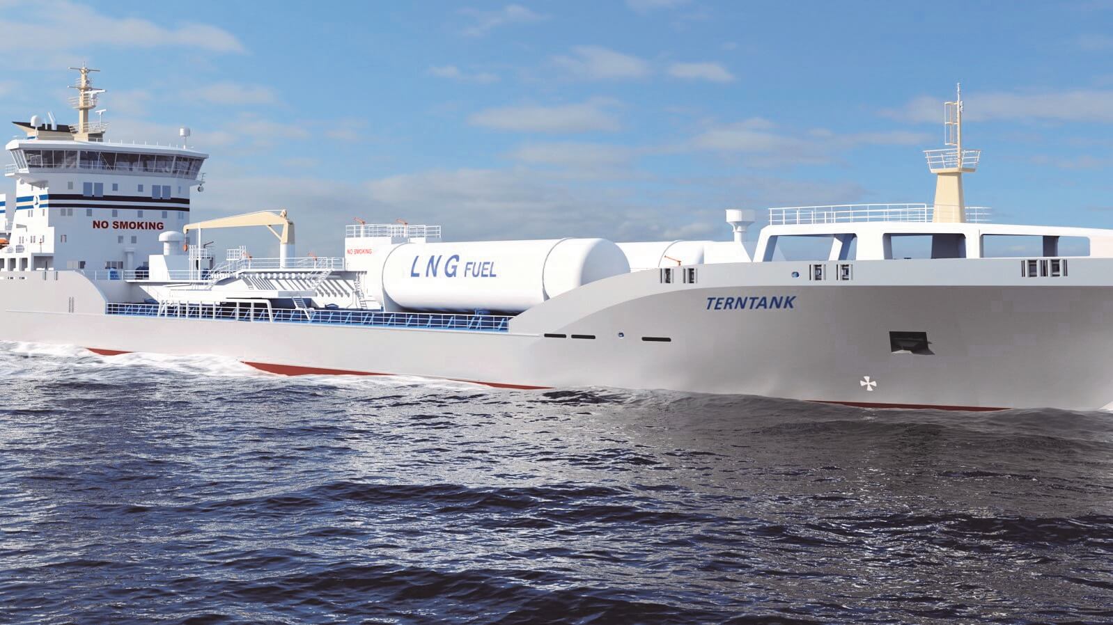 LNG vessel sailing at sea