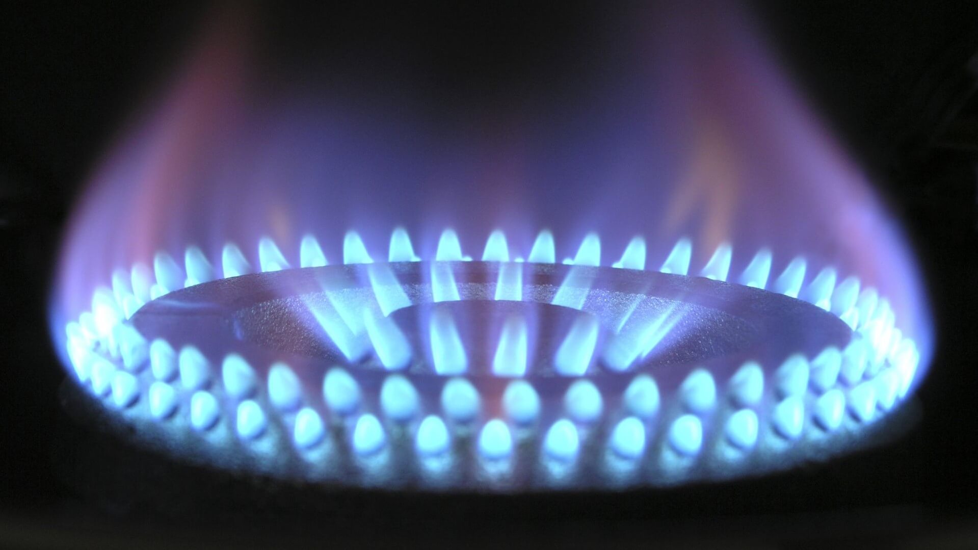 Gas hob alight