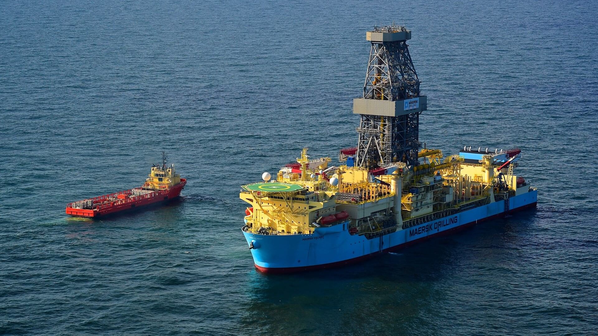 drilling vessel at sea