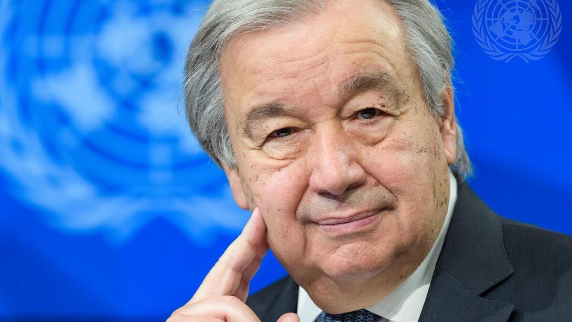 Head and shoulders pic of UN Secretary General António Guterres
