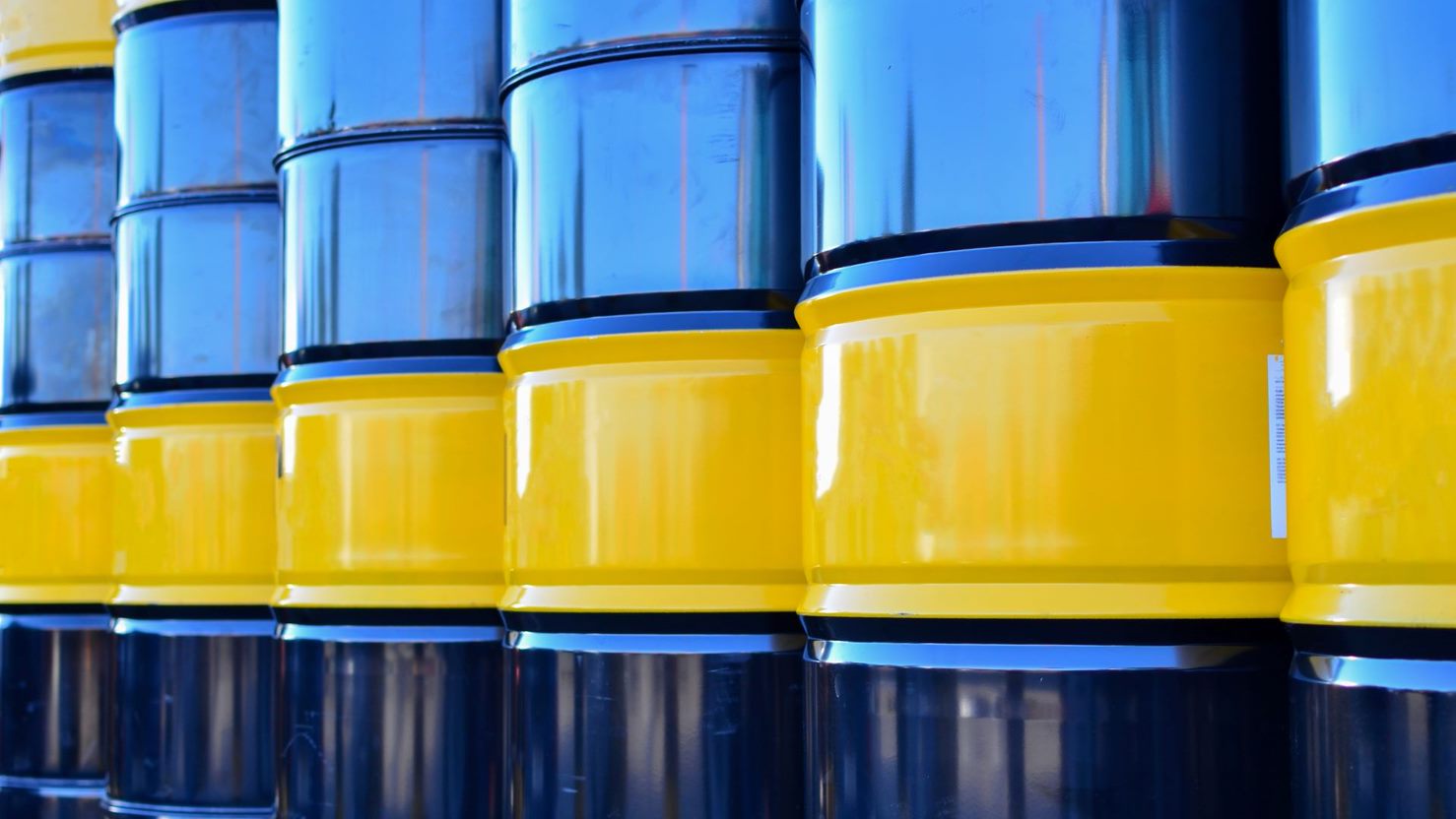 Oil barrels stacked up