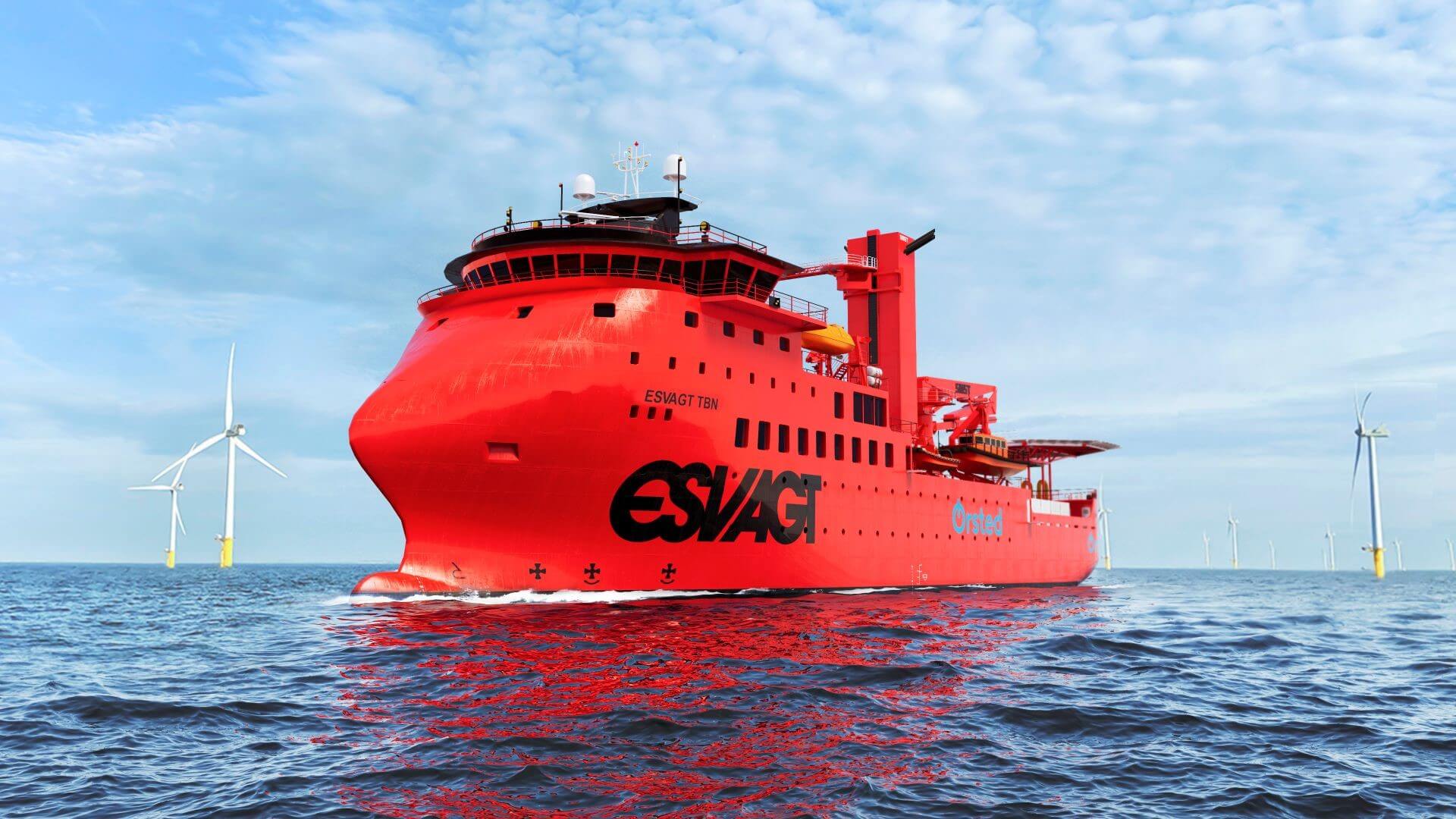 Esvagt vessel at offshore wind farm