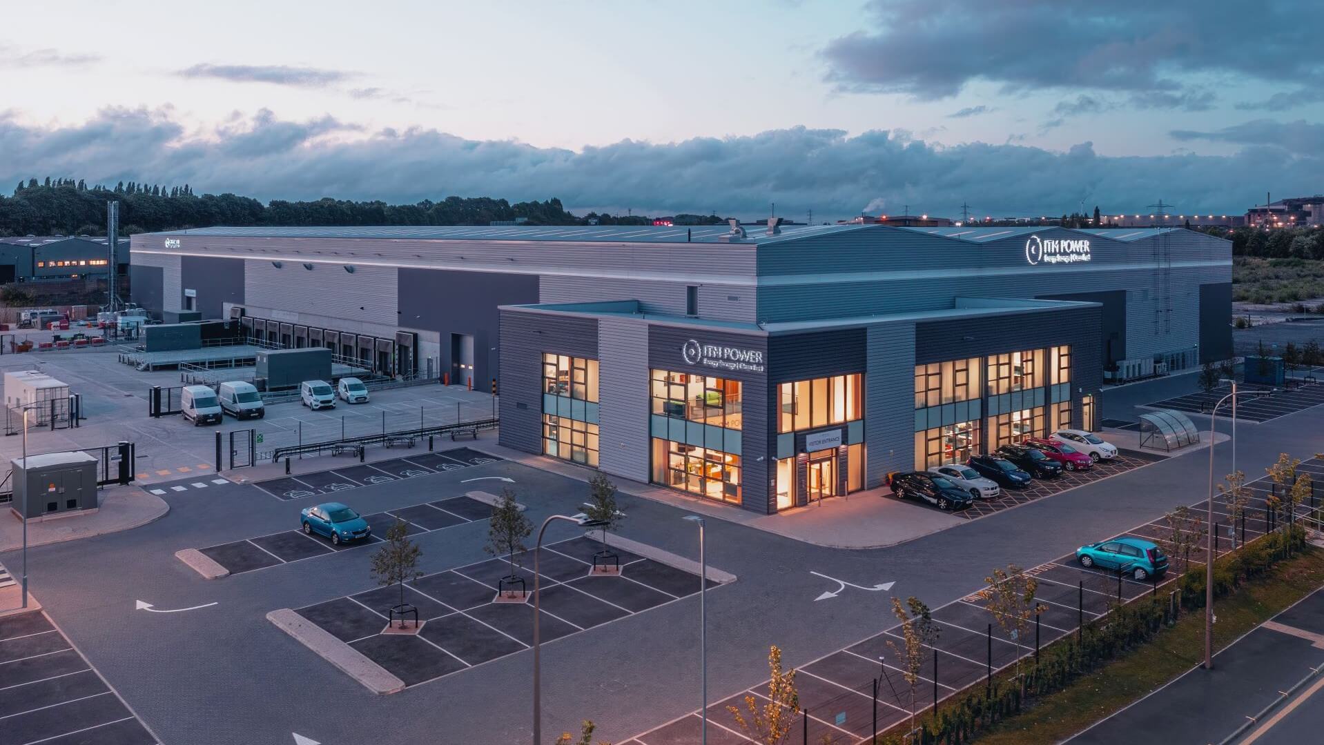 ITM Power’s new ‘Gigafactory’ electrolyser manufacturing facility in Sheffield