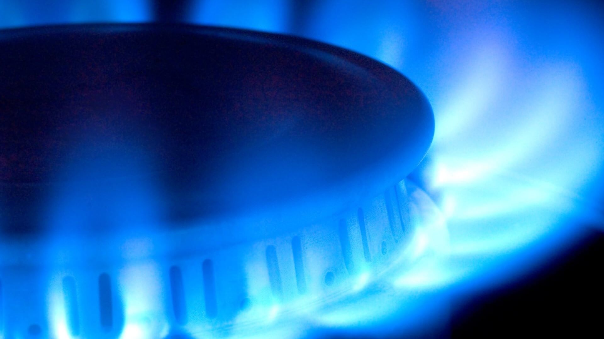 Gas hob alight