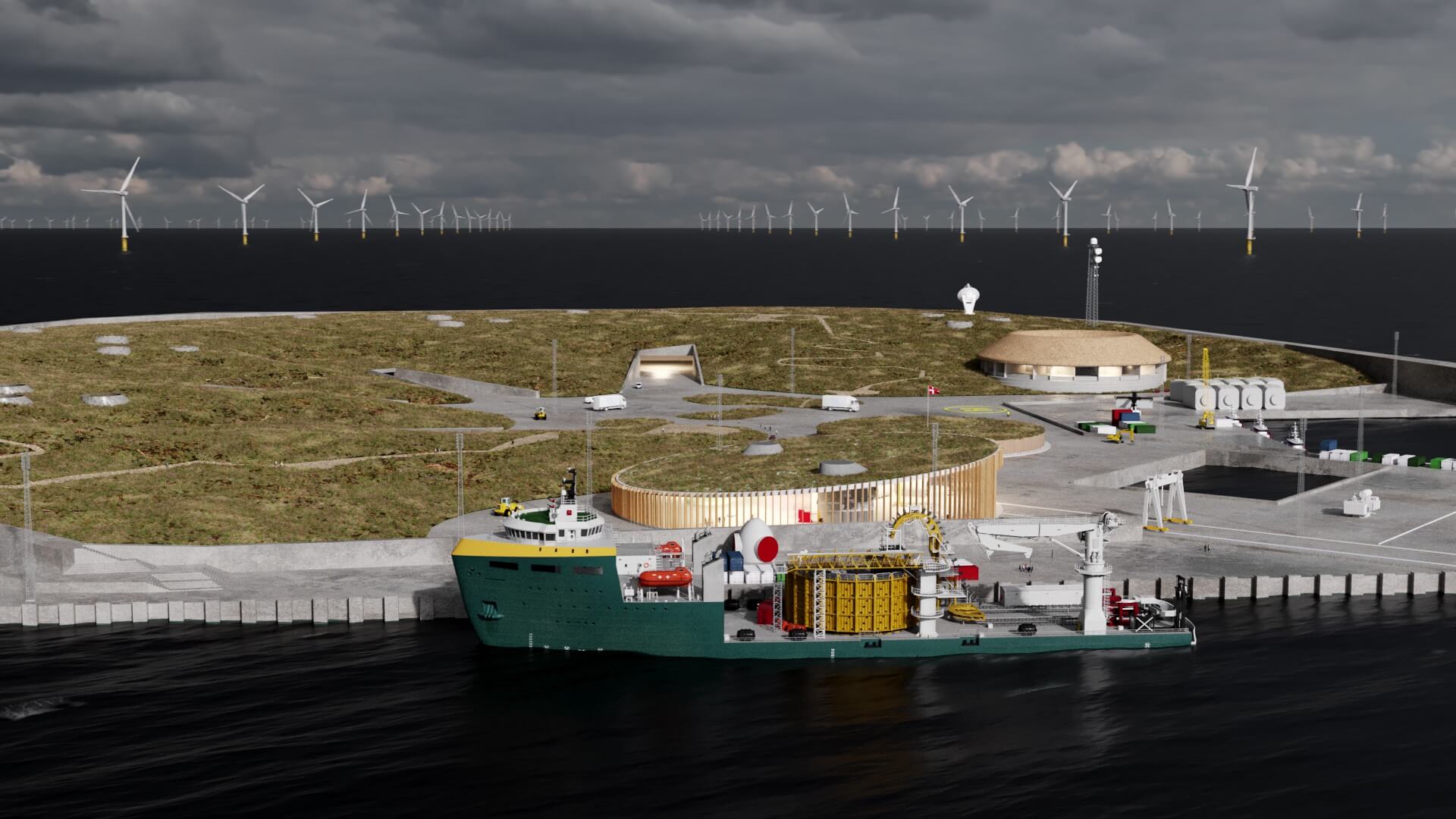 Artist’s impression of hydrogen island