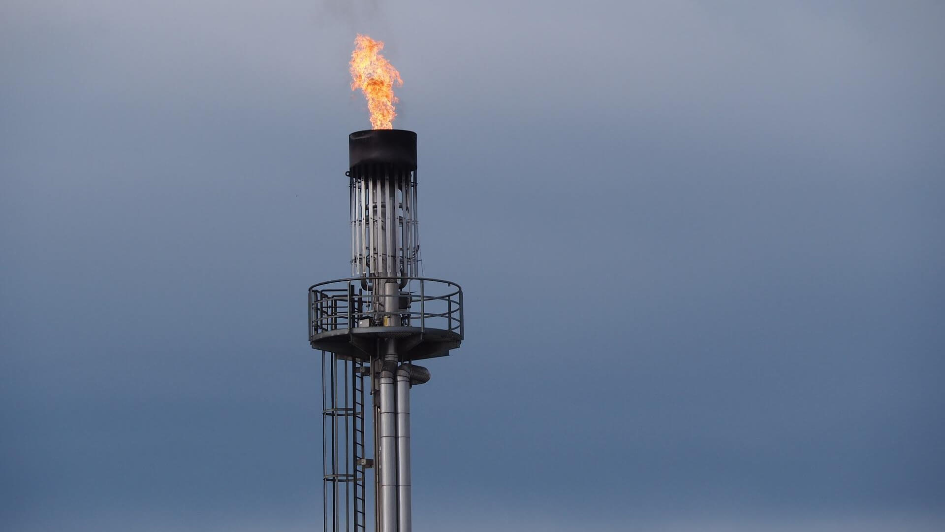 Close up of gas flare