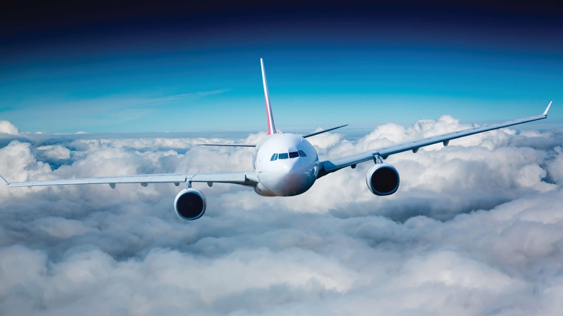 Plane in flight