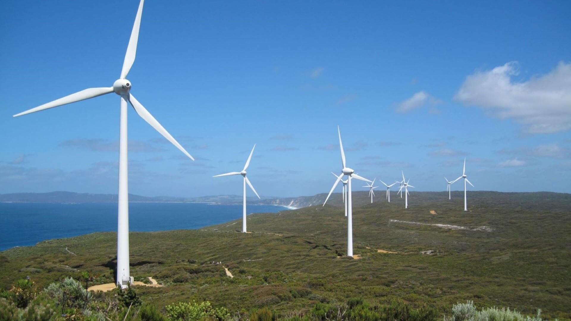 Wind turbines in Australia
