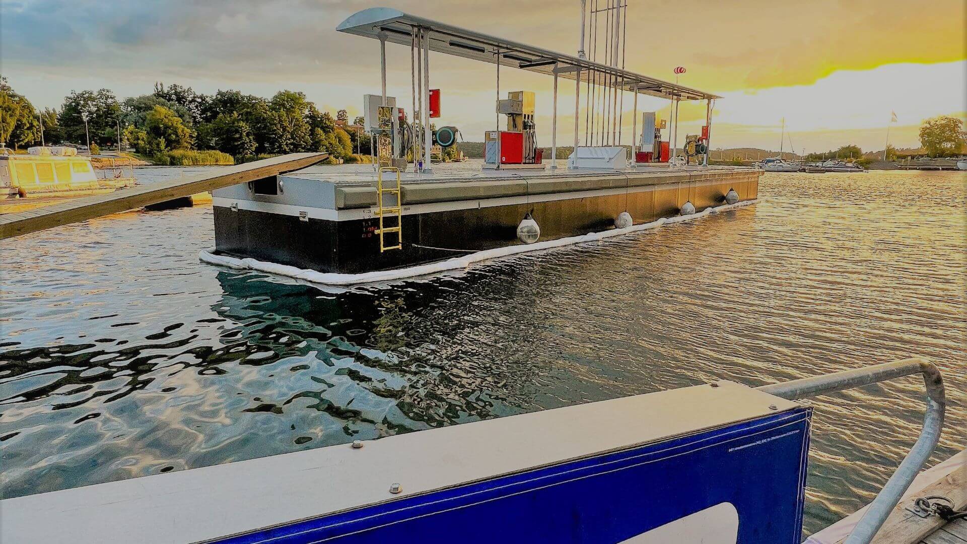Artist's impression of floating mobile fuel station for boaters