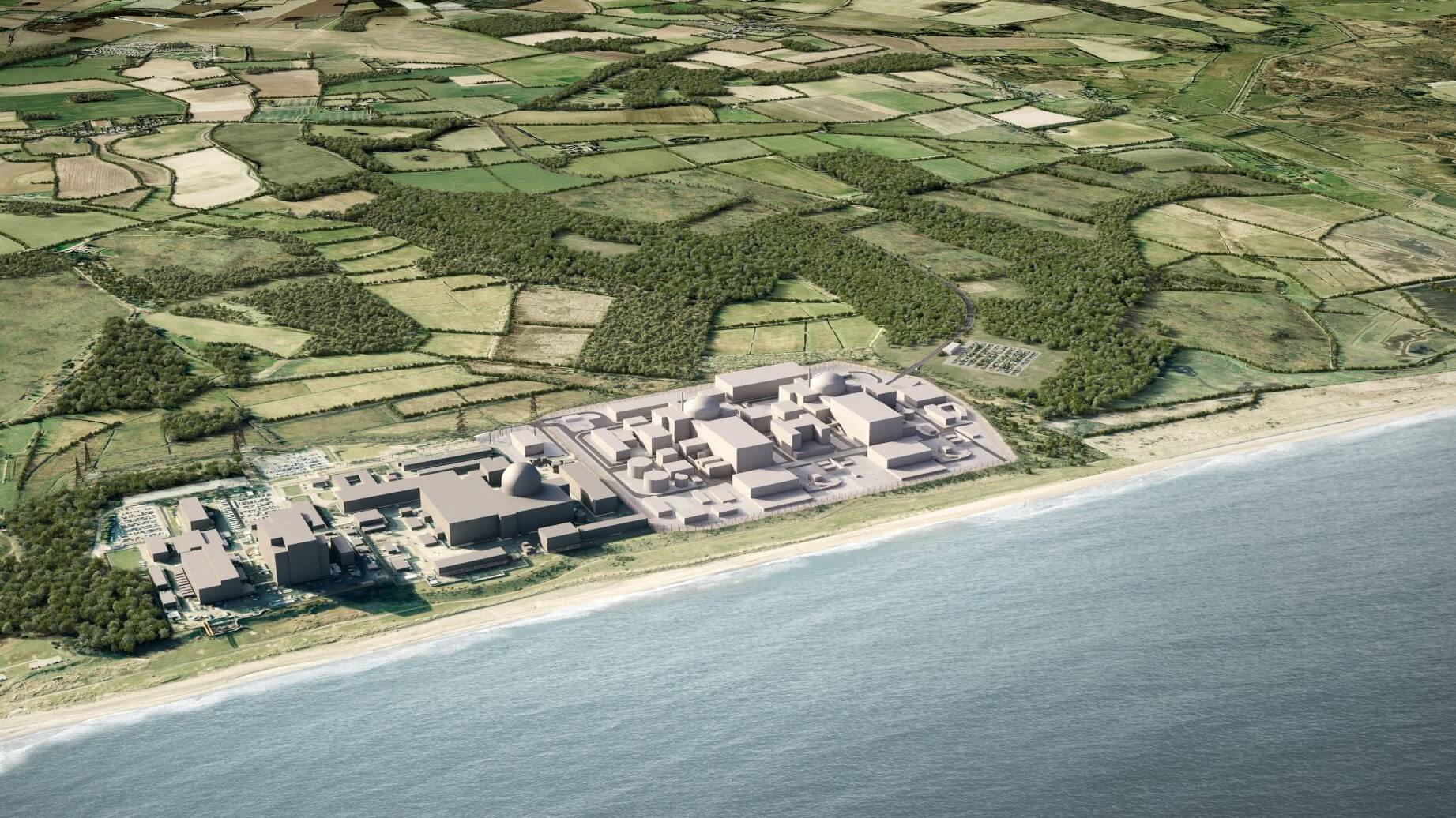 Artist’s impression of the Sizewell C nuclear power plant