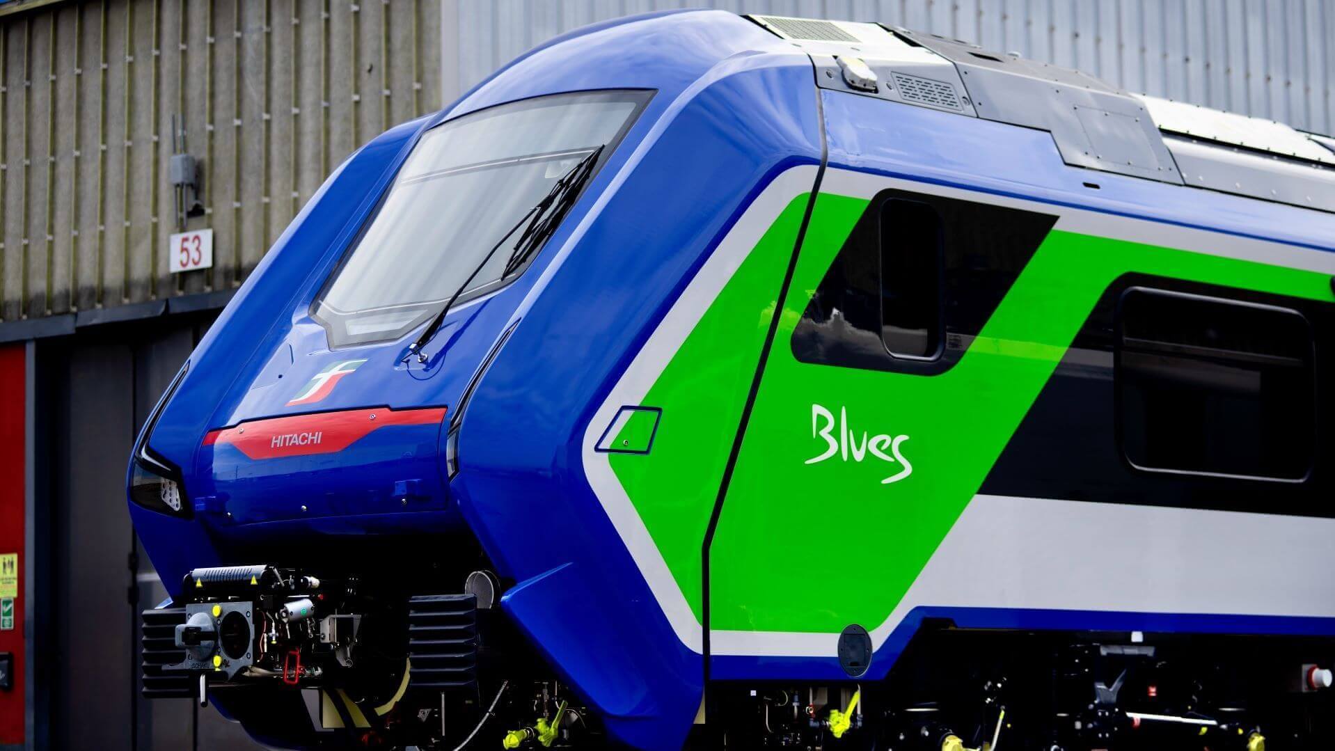 Front of Hitachi's Blues train