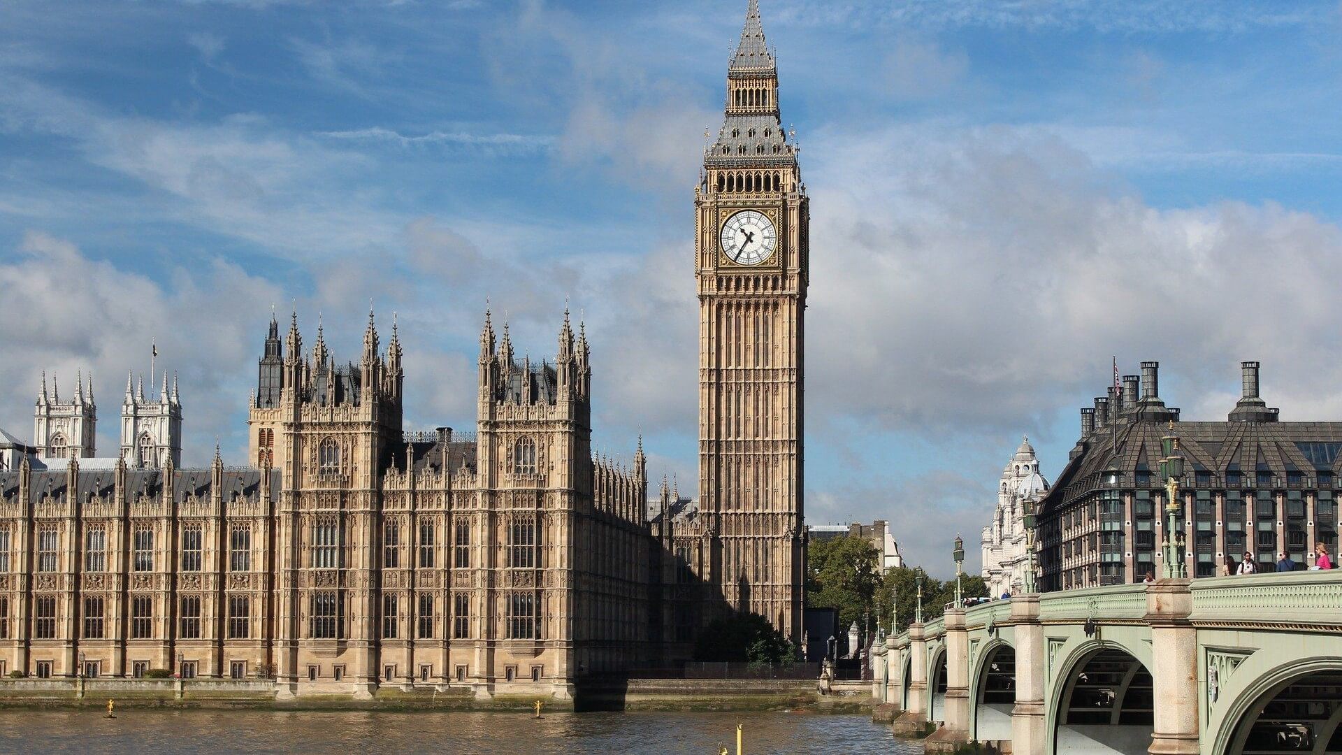 View of Houses of Parliament, London