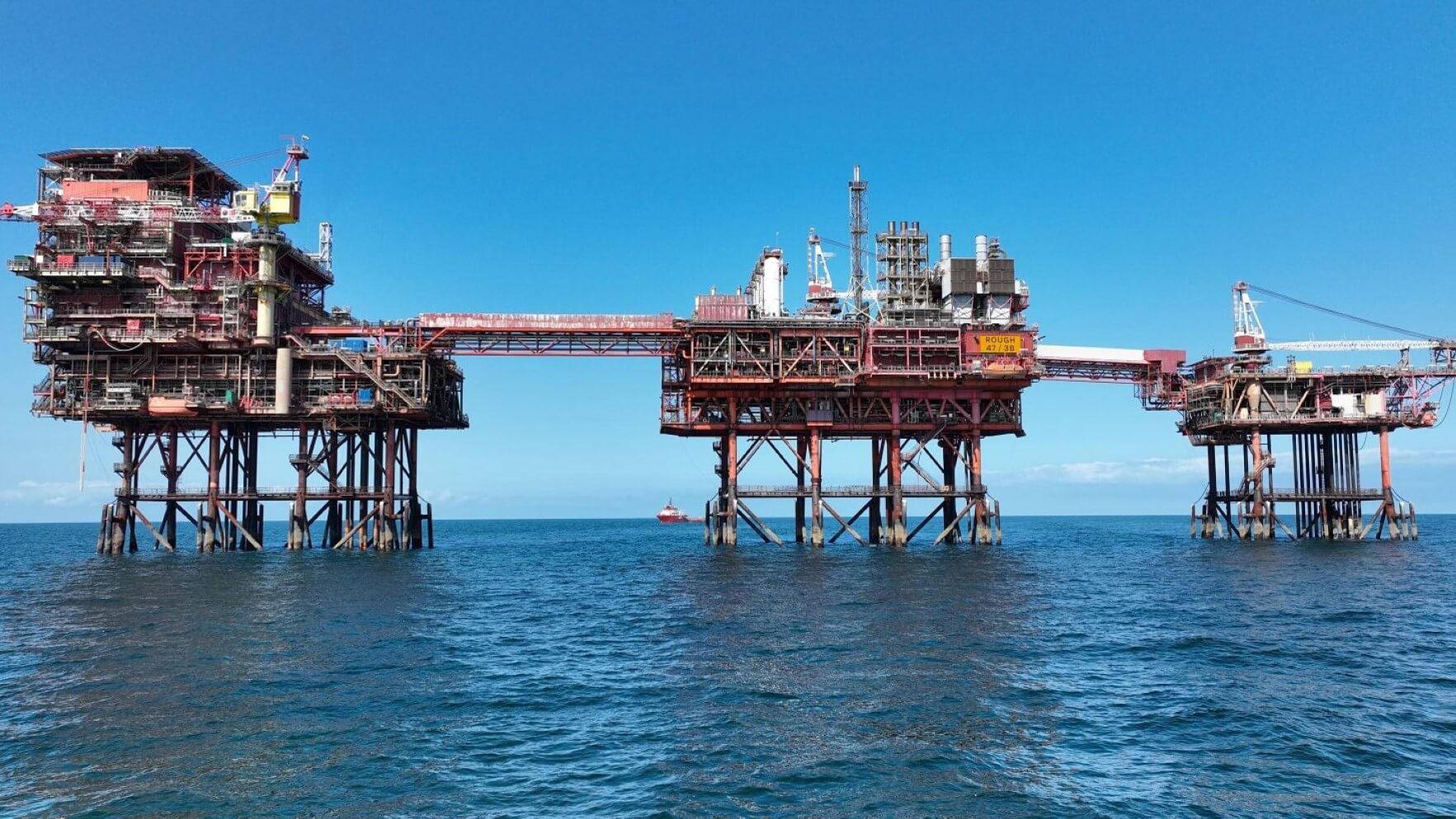 Rough offshore gas field platforms