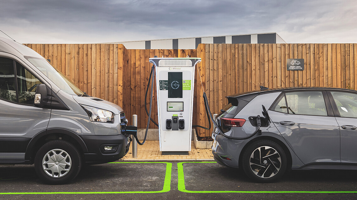 Car and Van charging in parking bays