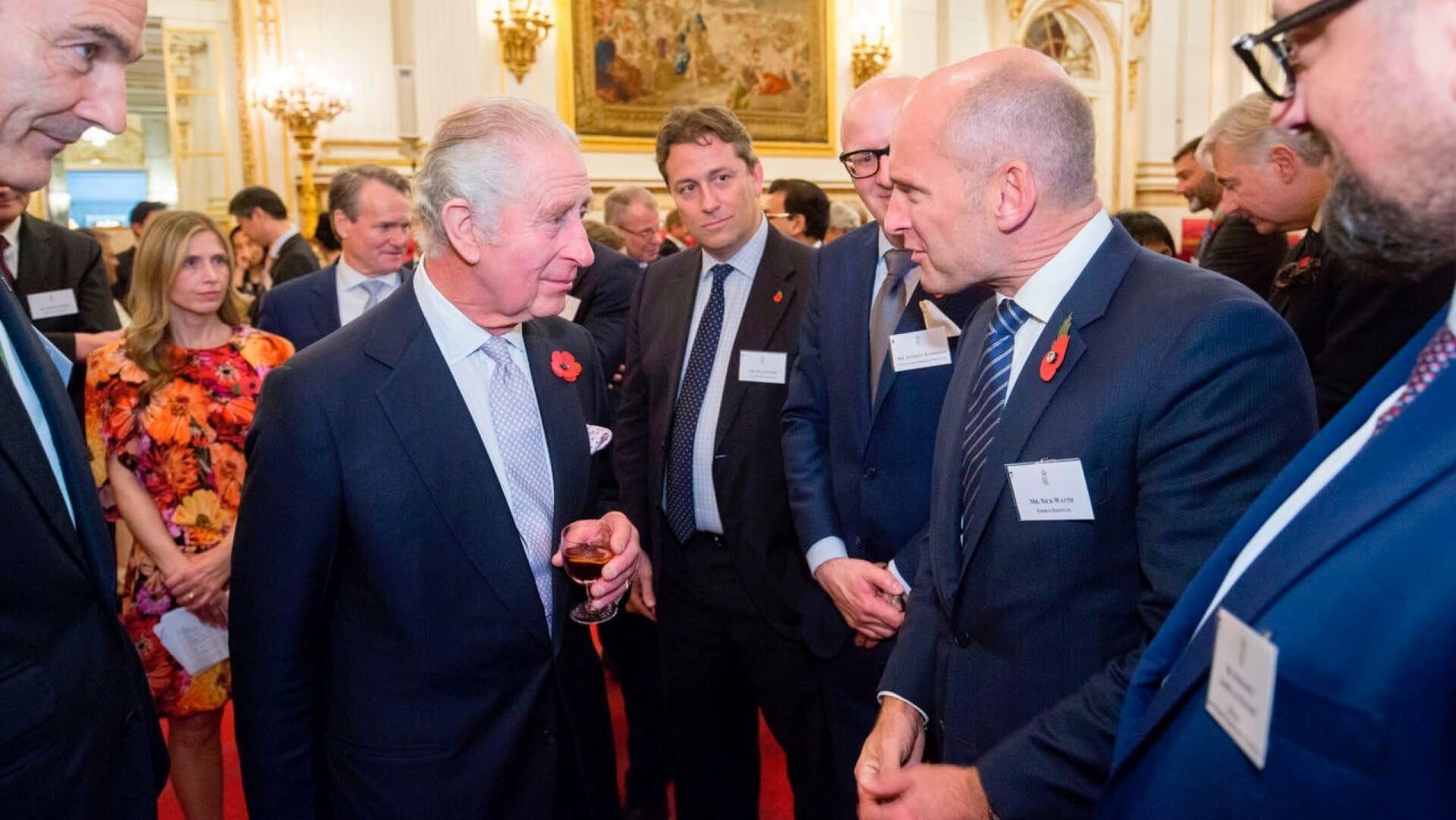 HM King Charles III, EI CEO Nick Wayth CEng FEI and others at Buckingham Palace function
