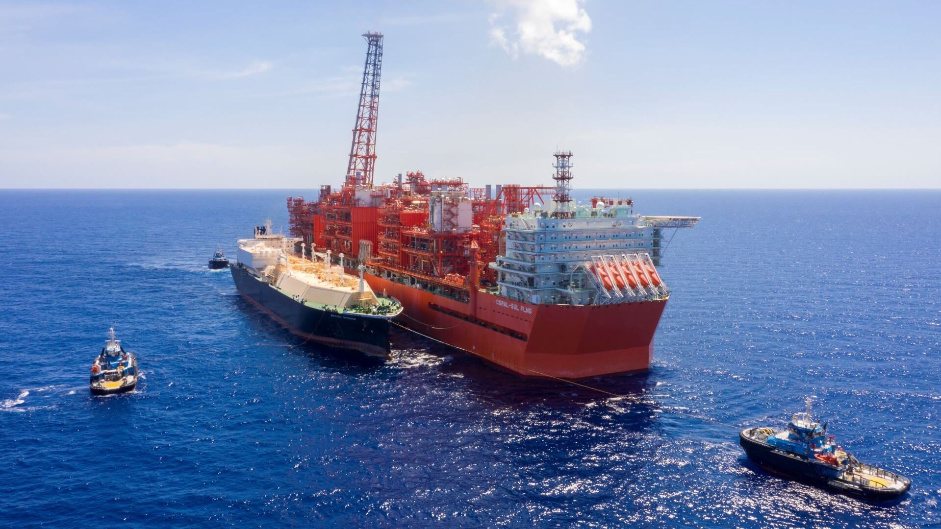 The Coral Sul FLNG vessel at sea