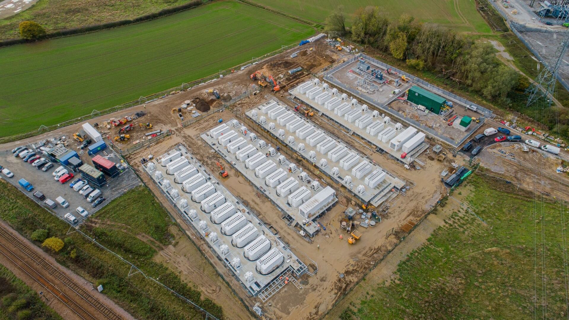 Aerial view of storage site in Hull 