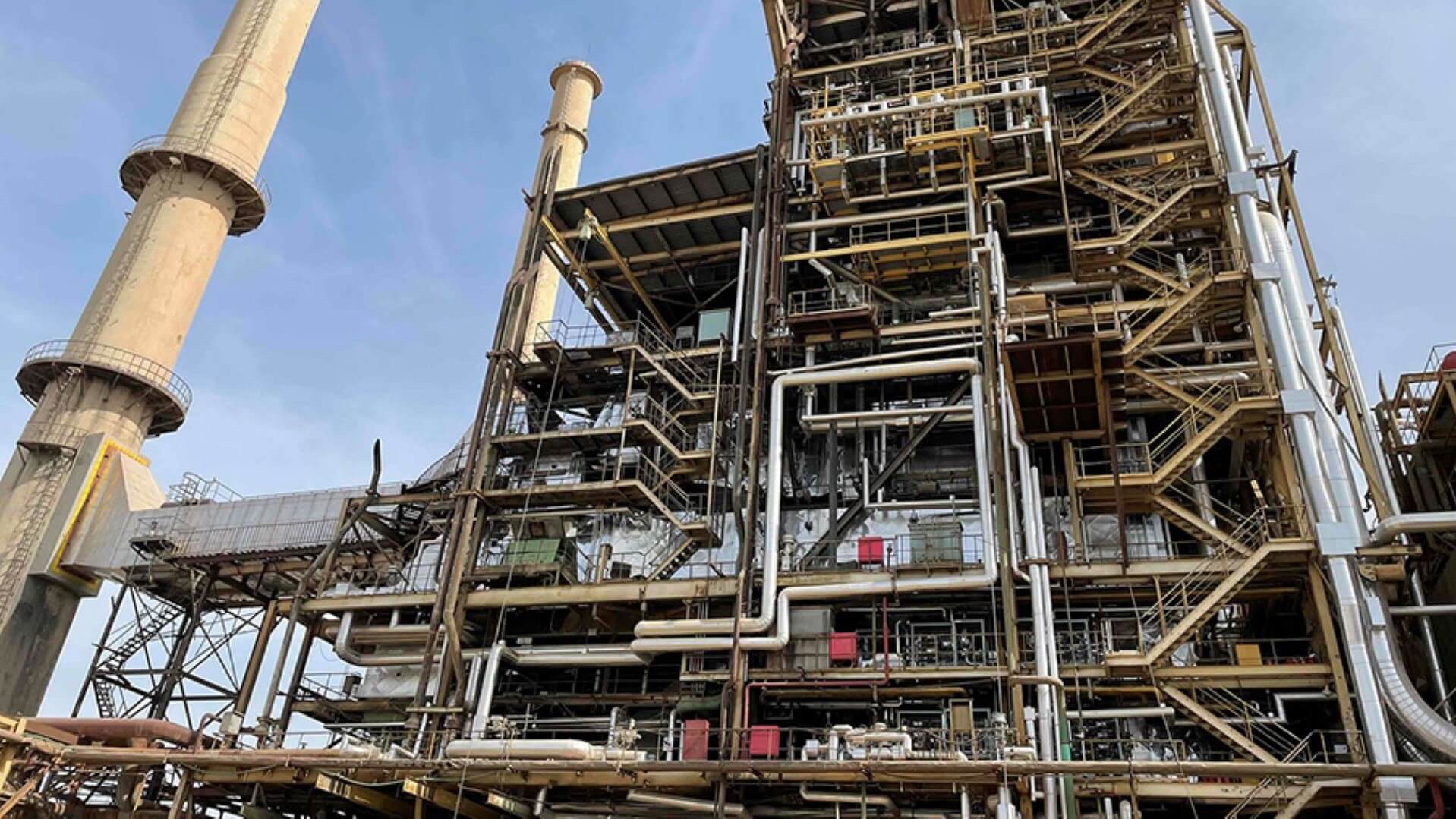Exterior shot of Hartha thermal power station in Iraq