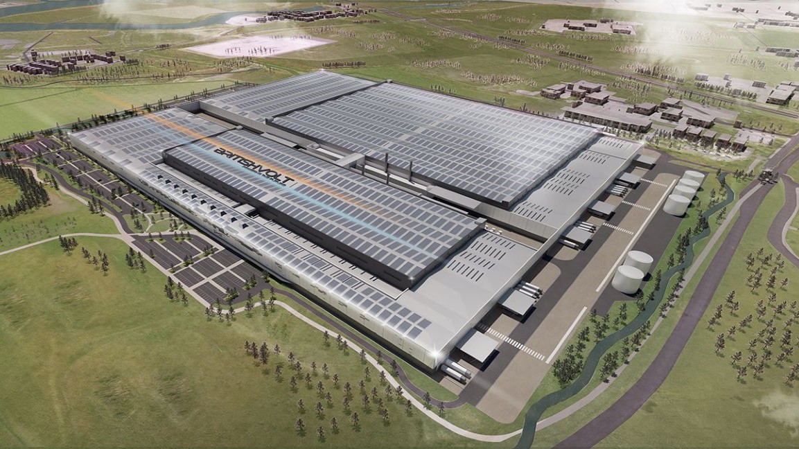 Artist’s impression of Britvolt factory 