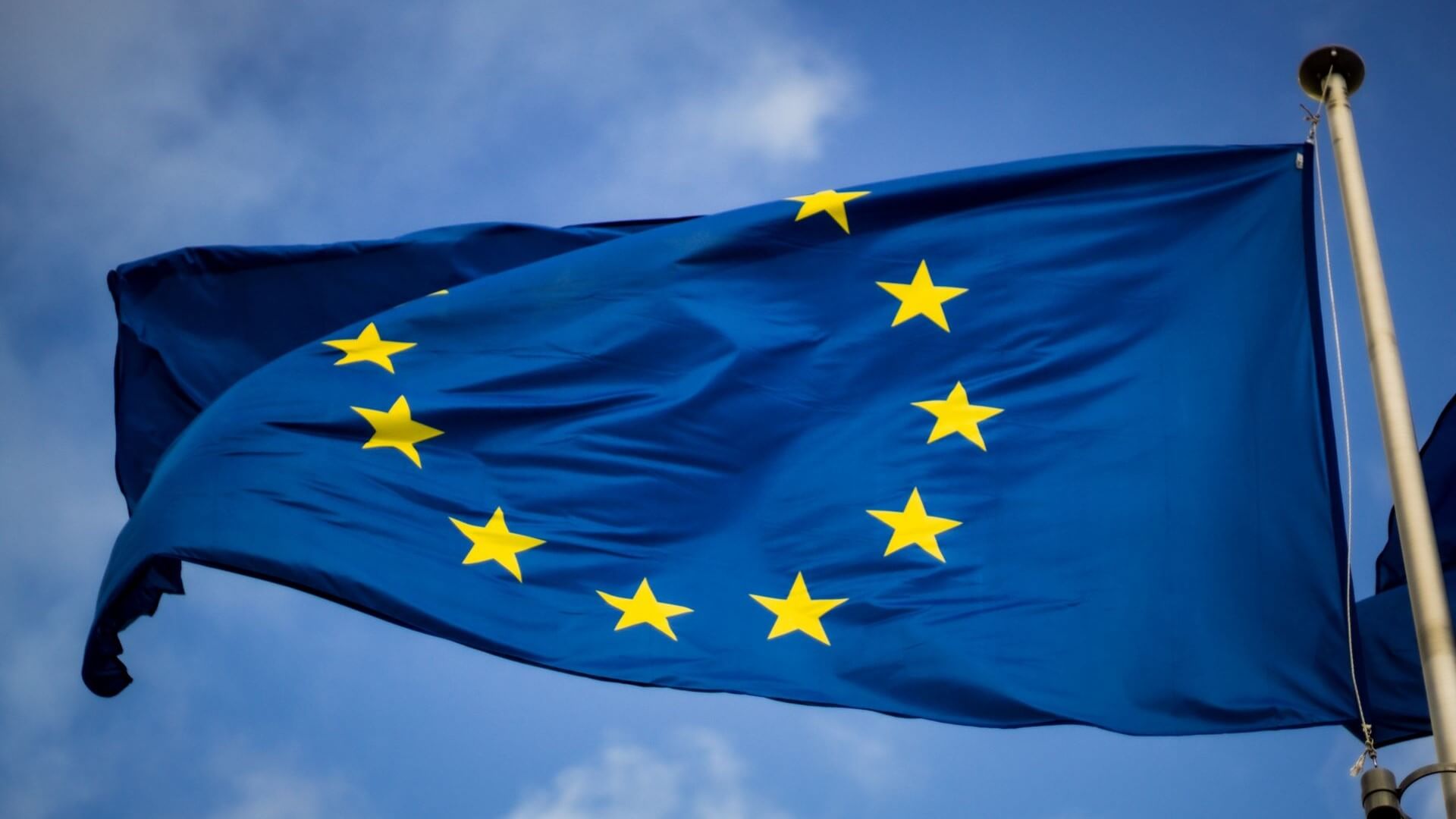 EU flag flying