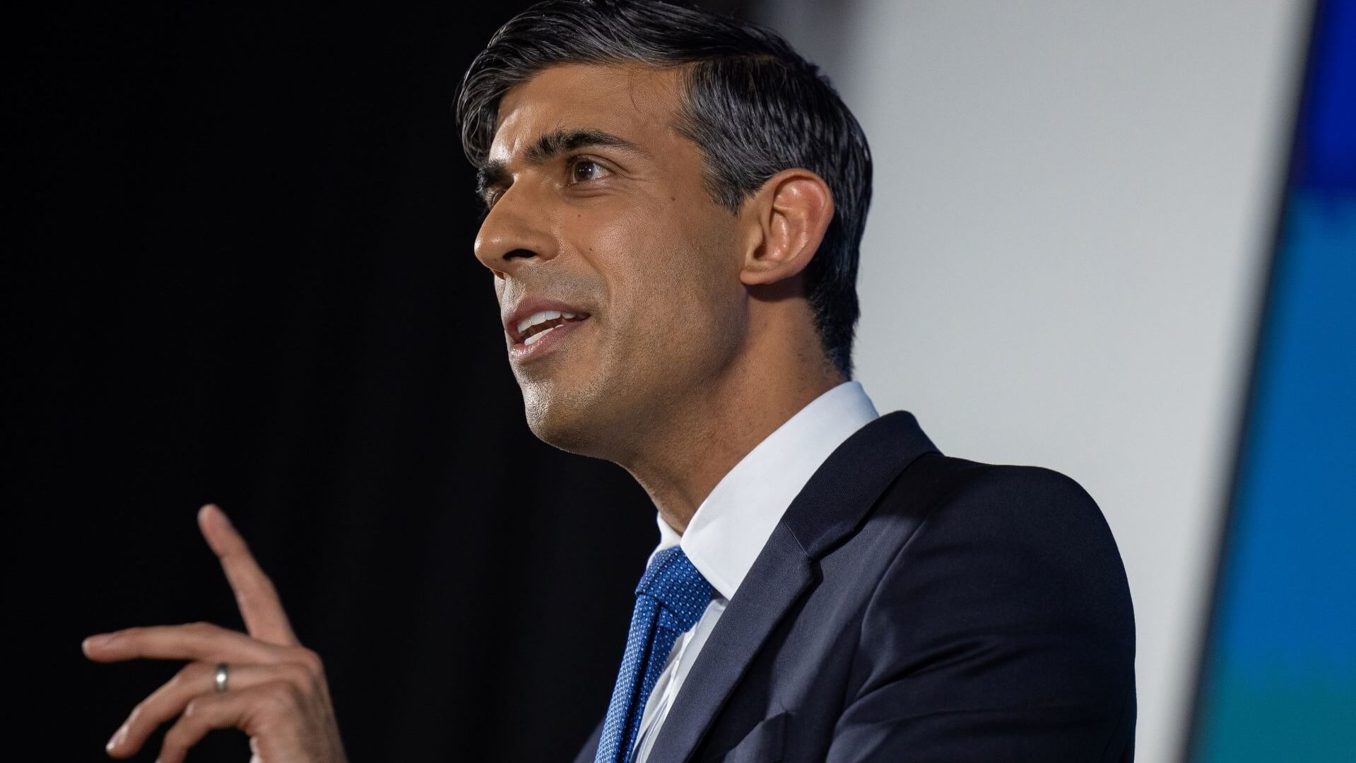 UK Prime Minister Rishi Sunak during speech