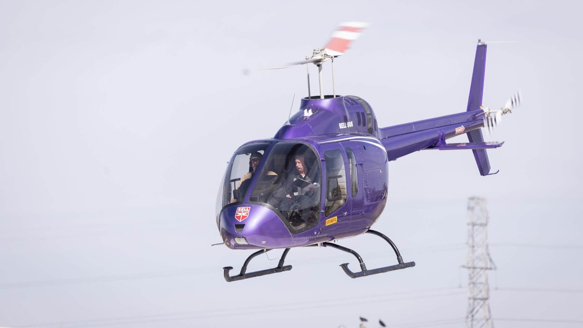 Bell helicopter in flight