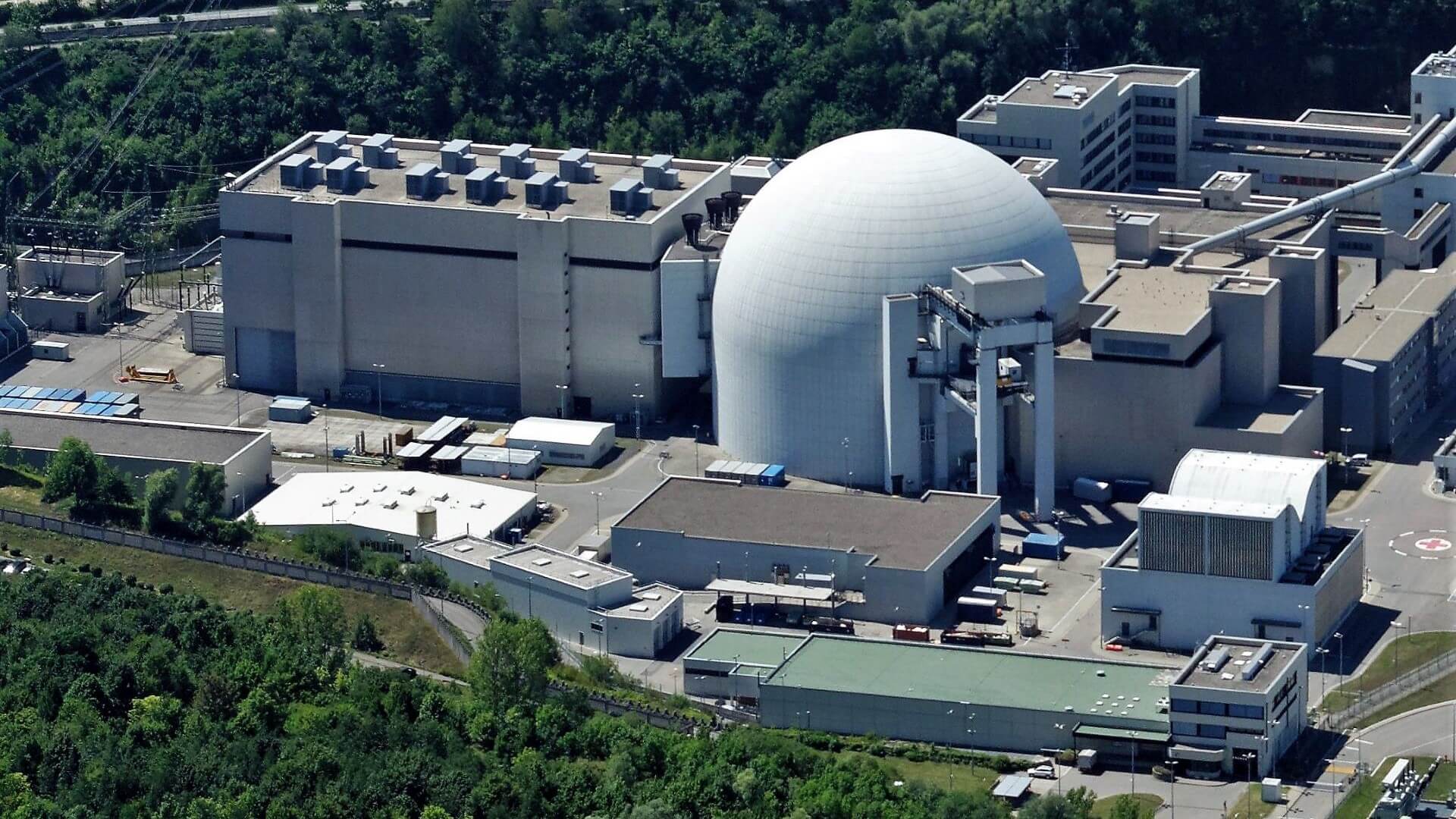 Aerial view of the GKN II nuclear plant