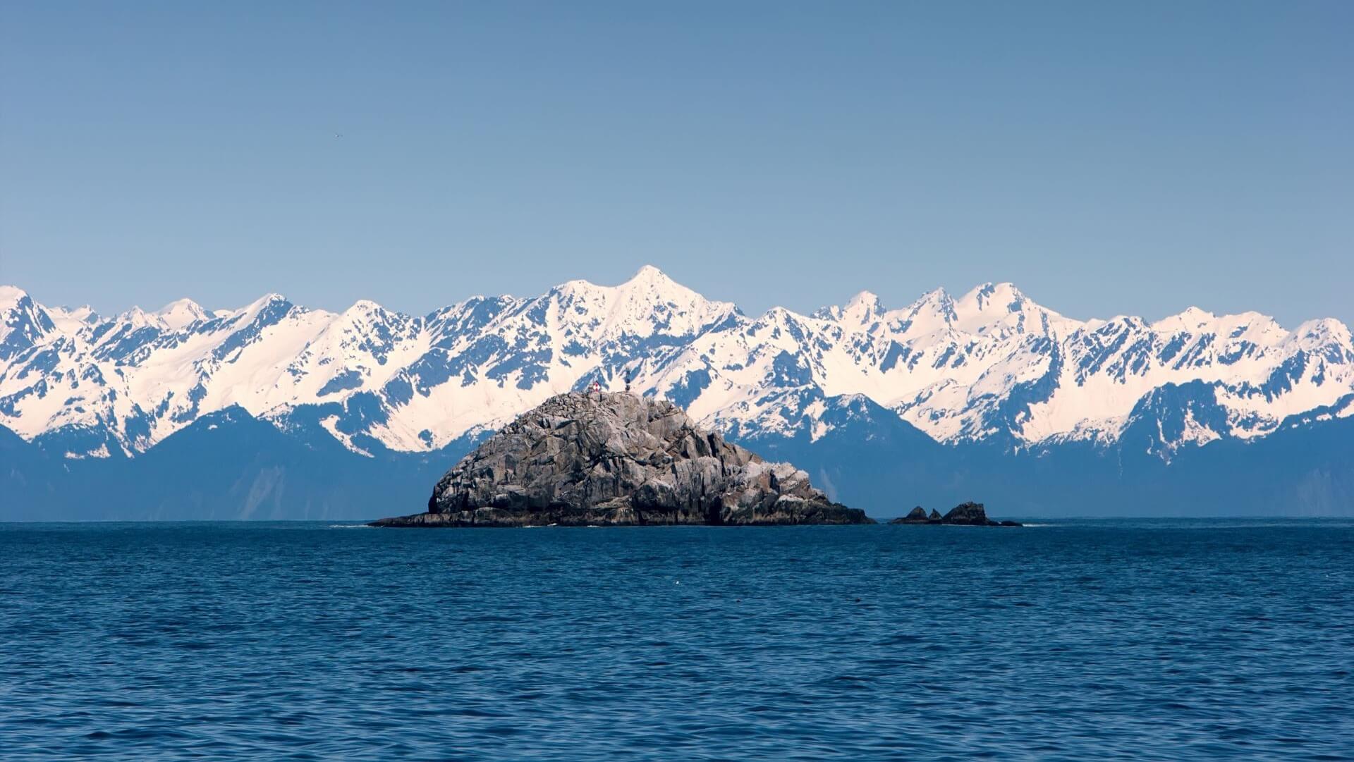 Photo of pristine Alaskan coast taken from sea