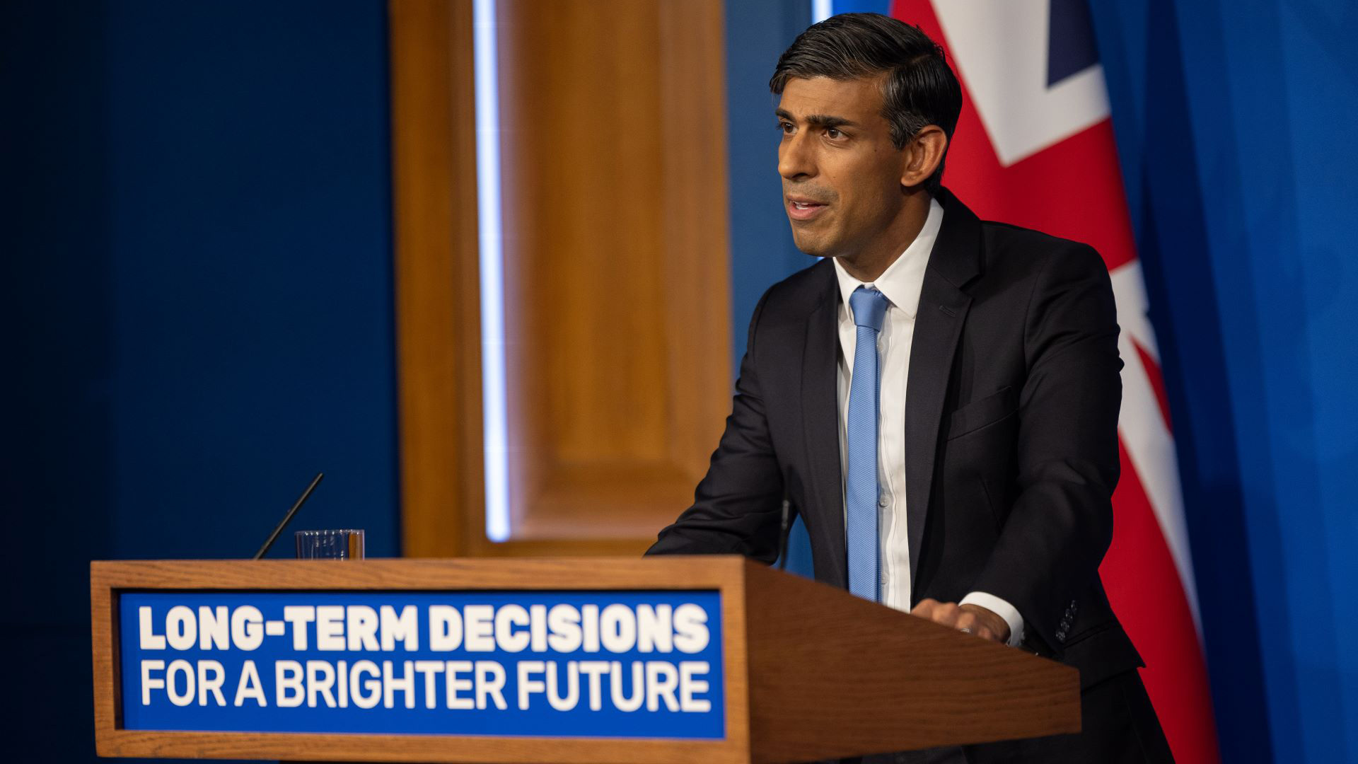 UK Prime Minister Rishi Sunak during speech