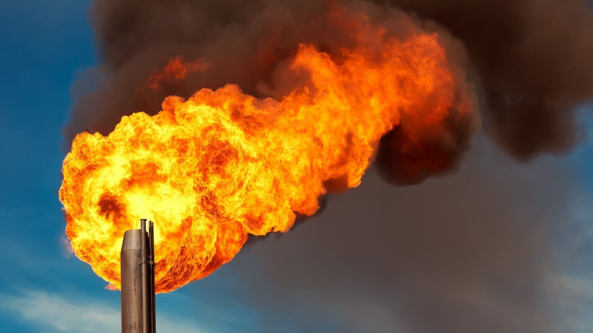 Close up of gas flare