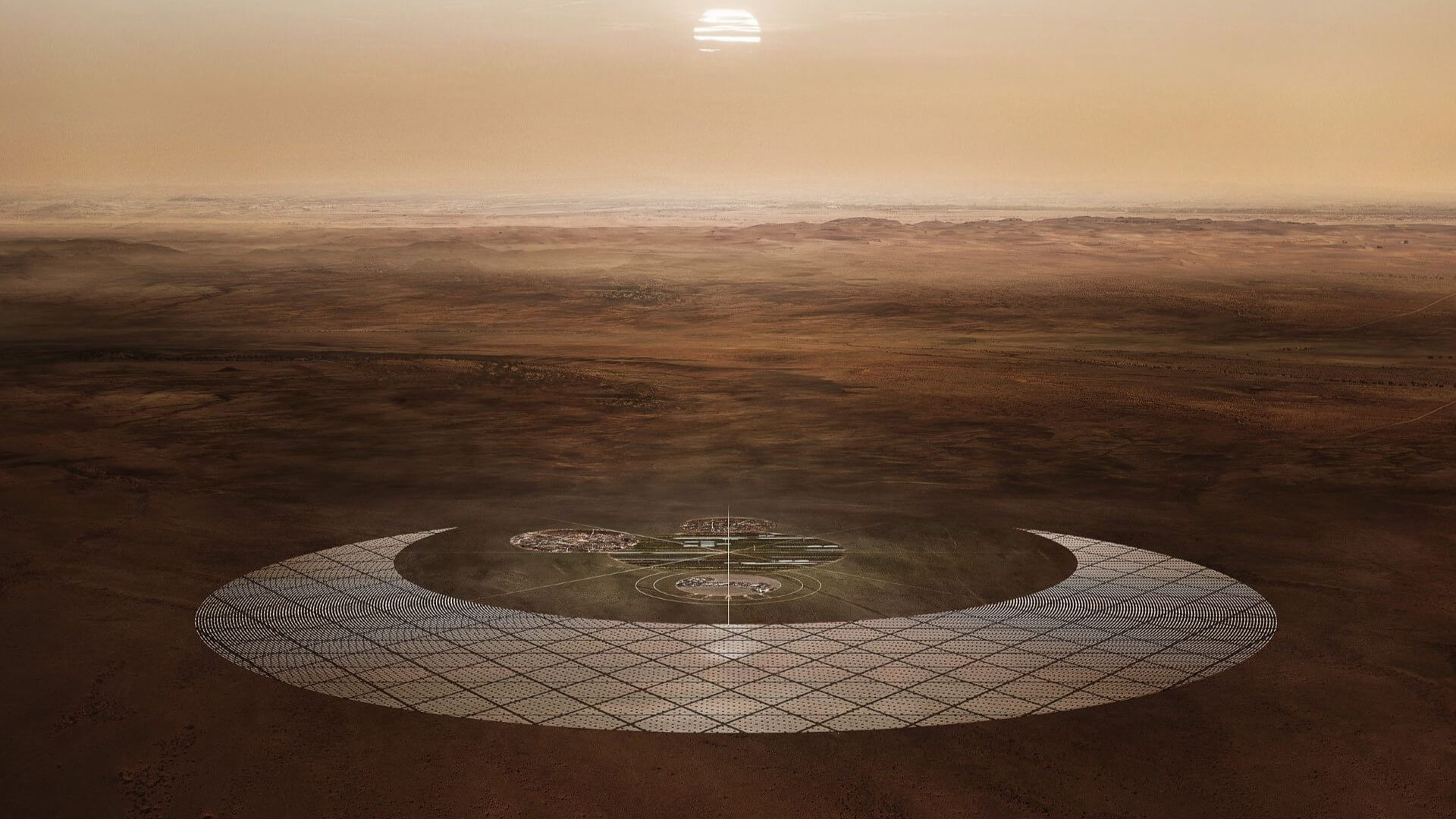 Artist’s impression of the Megaton Moon energy park in Mauritania