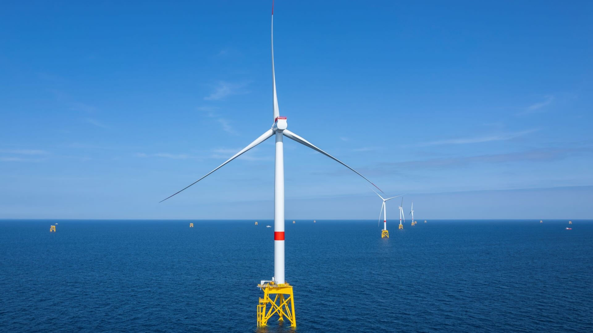 Turbine at the Saint-Brieuc offshore wind farm