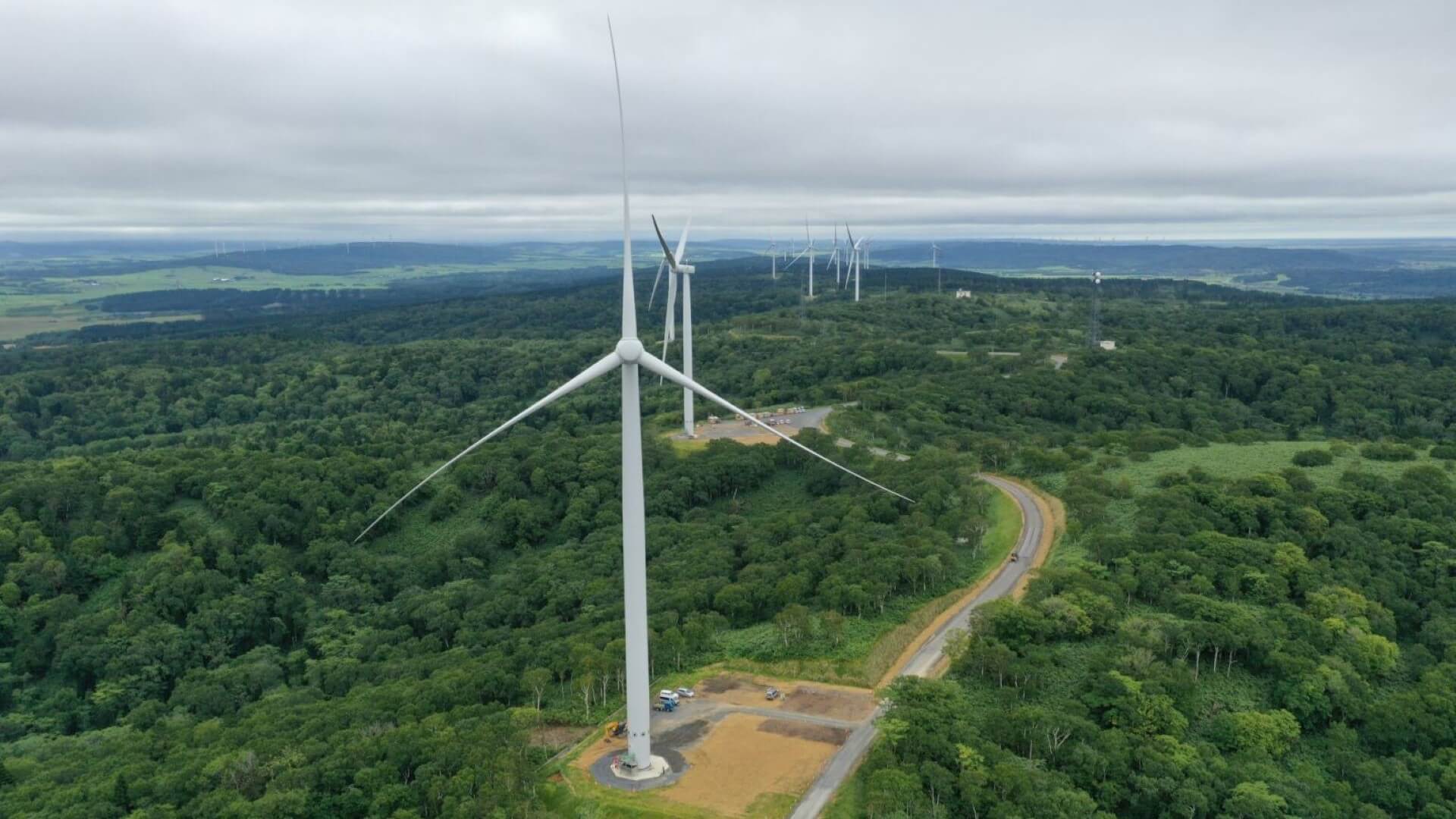 Onshore wind farm in Japan