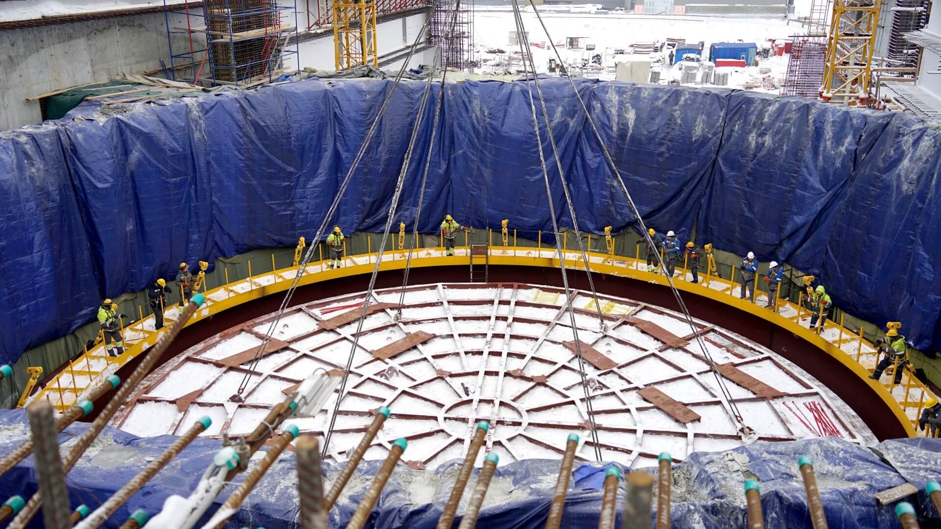 Engineers during construction at Rosatom site