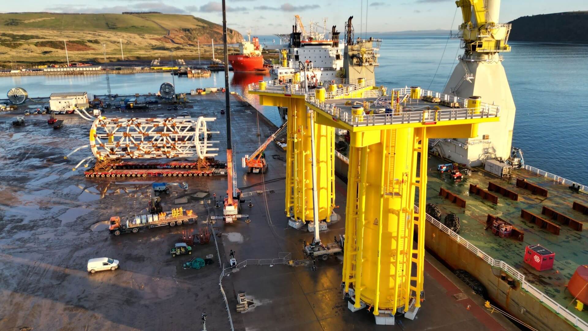 Moray West offshore wind farm under construction 