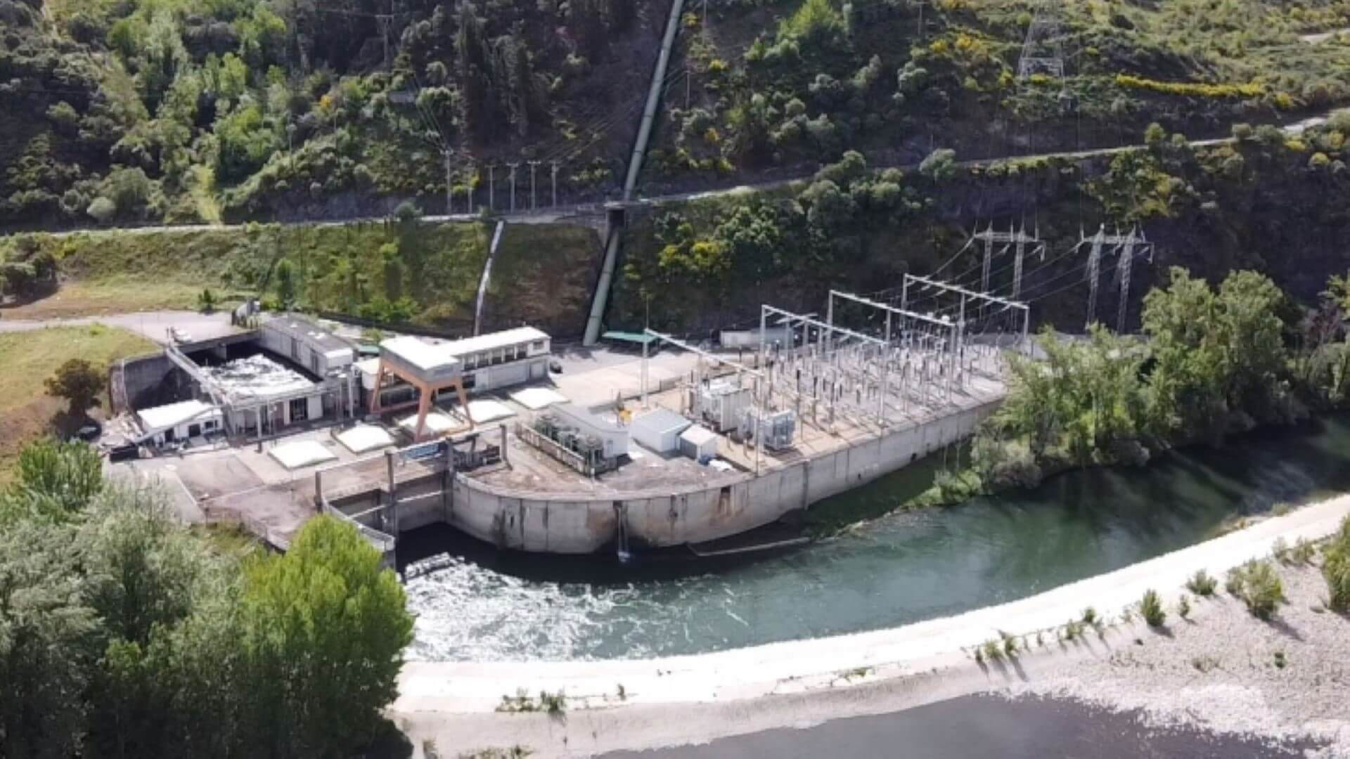 Aerial view of battery site 