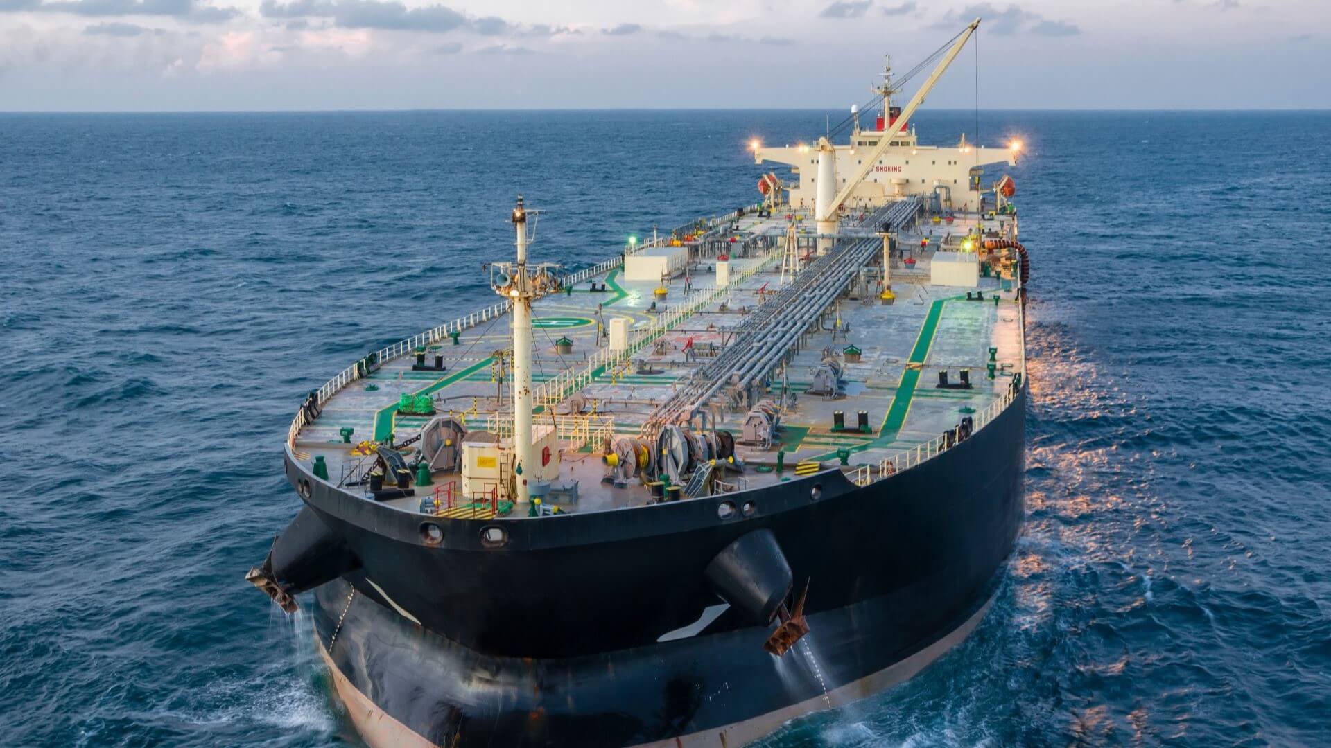 Oil tanker at sea