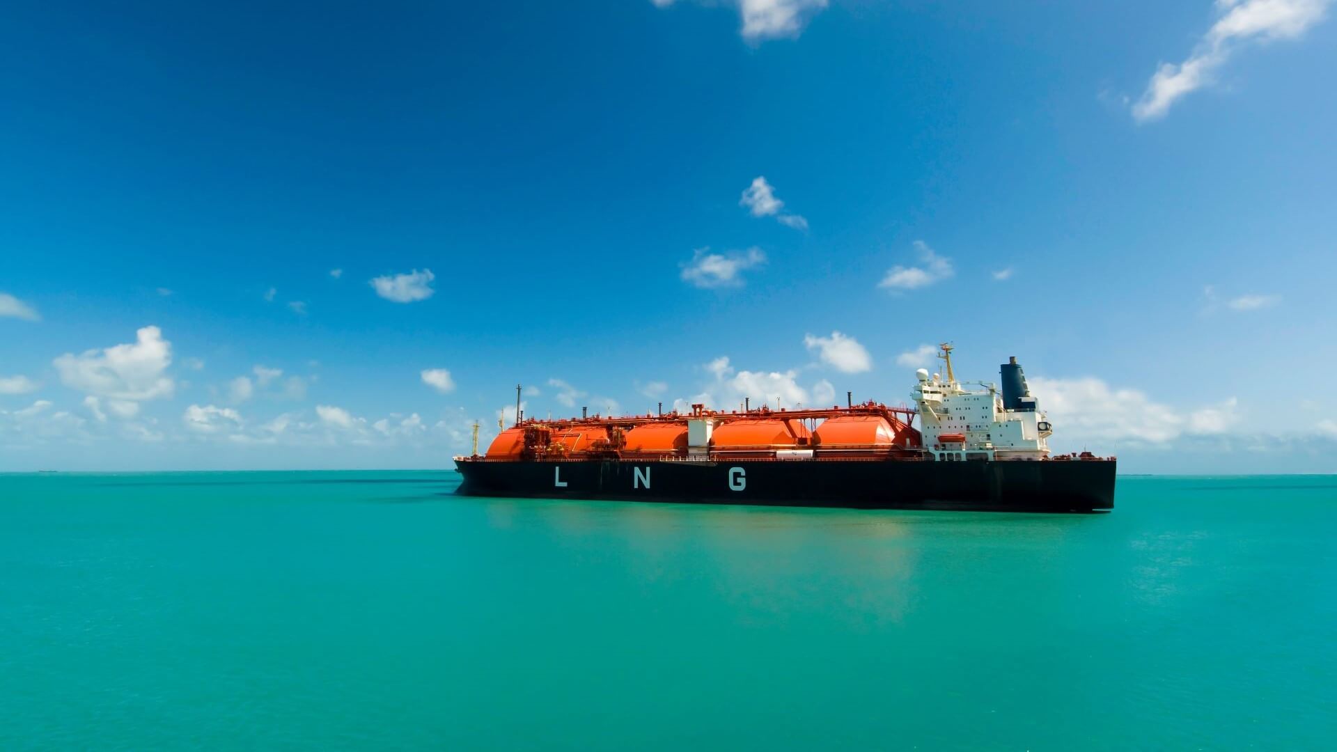 LNG ship at sea