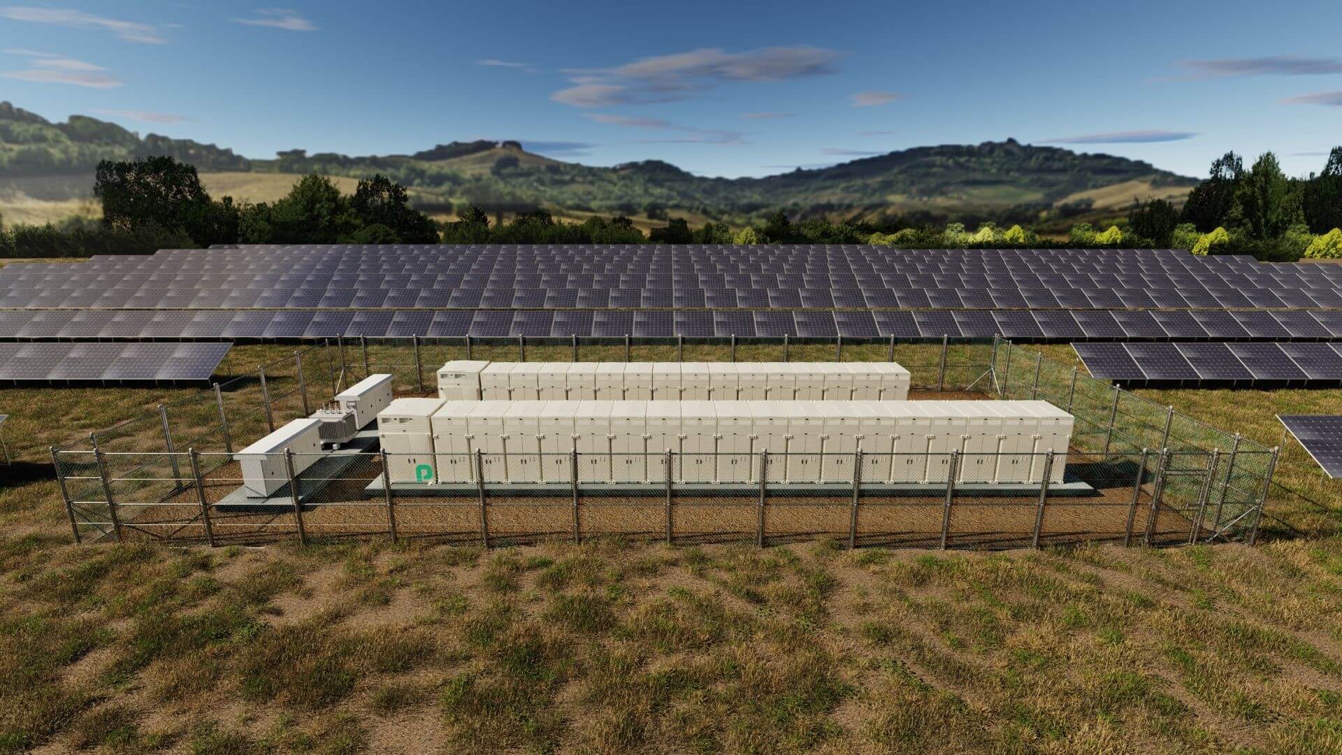 CGI rendering of storage at Galp’s Alcoutim solar plant, Algarve, Portugal 