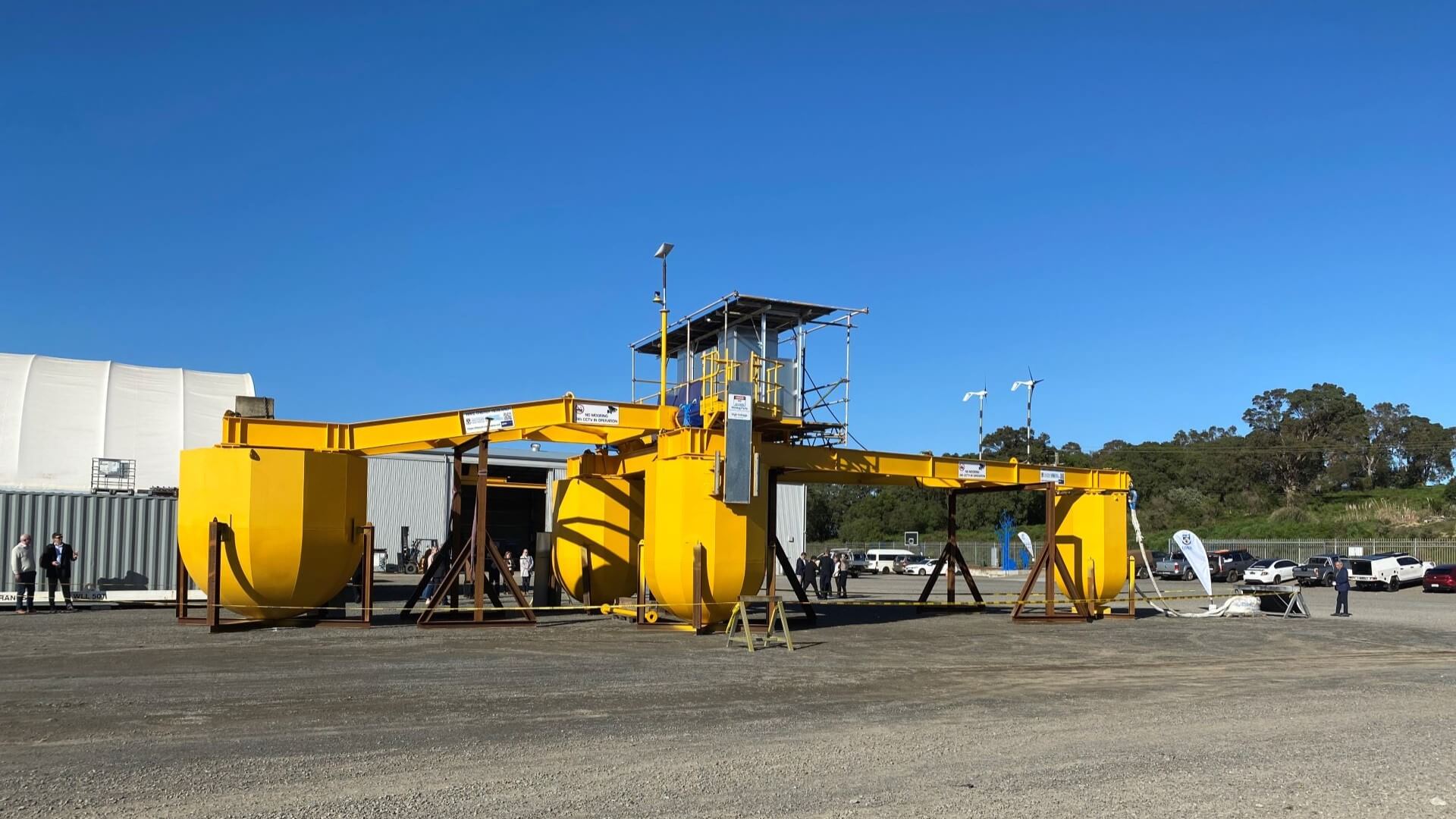 The wave energy converter onshore