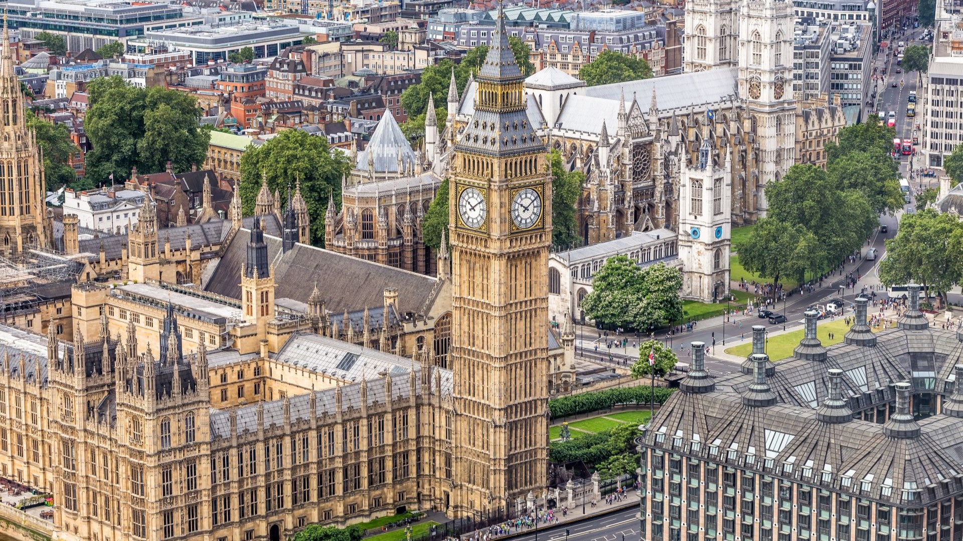 View of Houses of Parliament, London