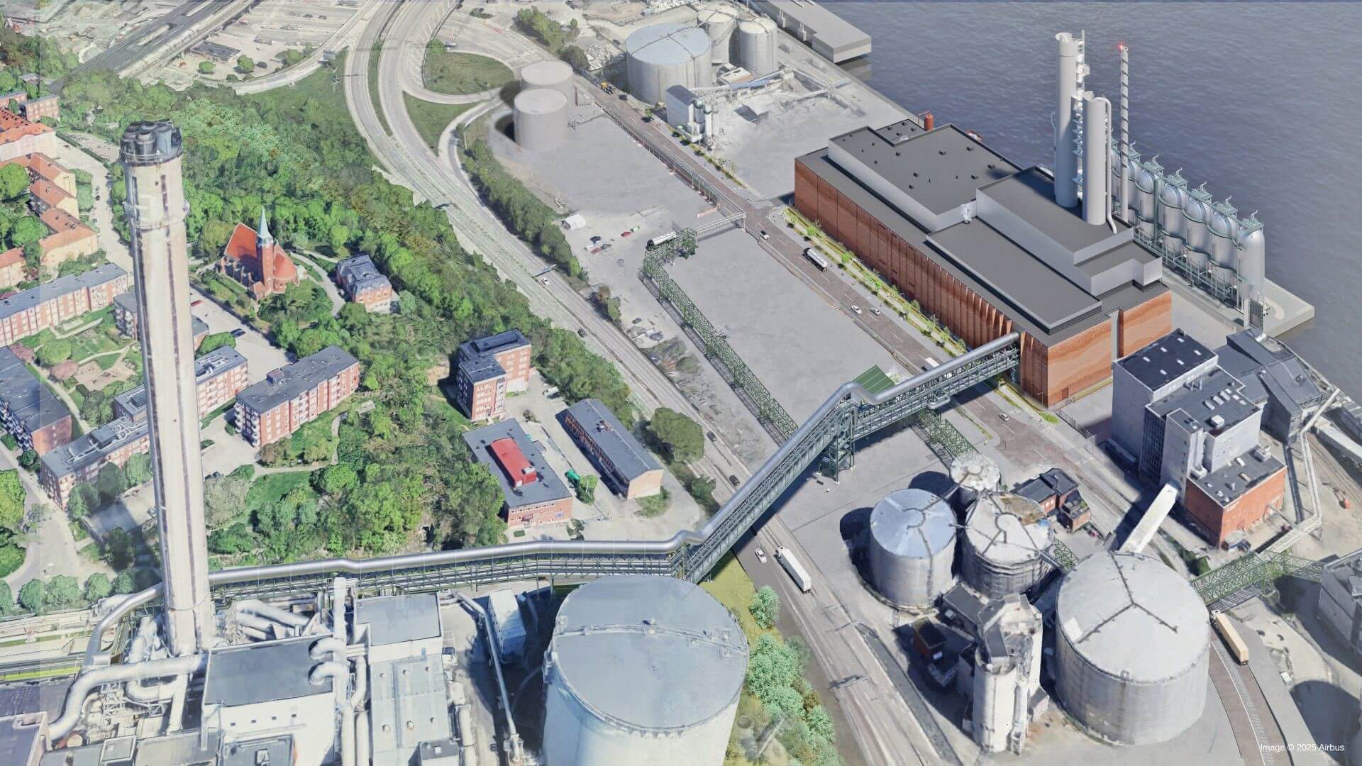 Artist’s rendering of Stockholm Exergi's BECCS facility