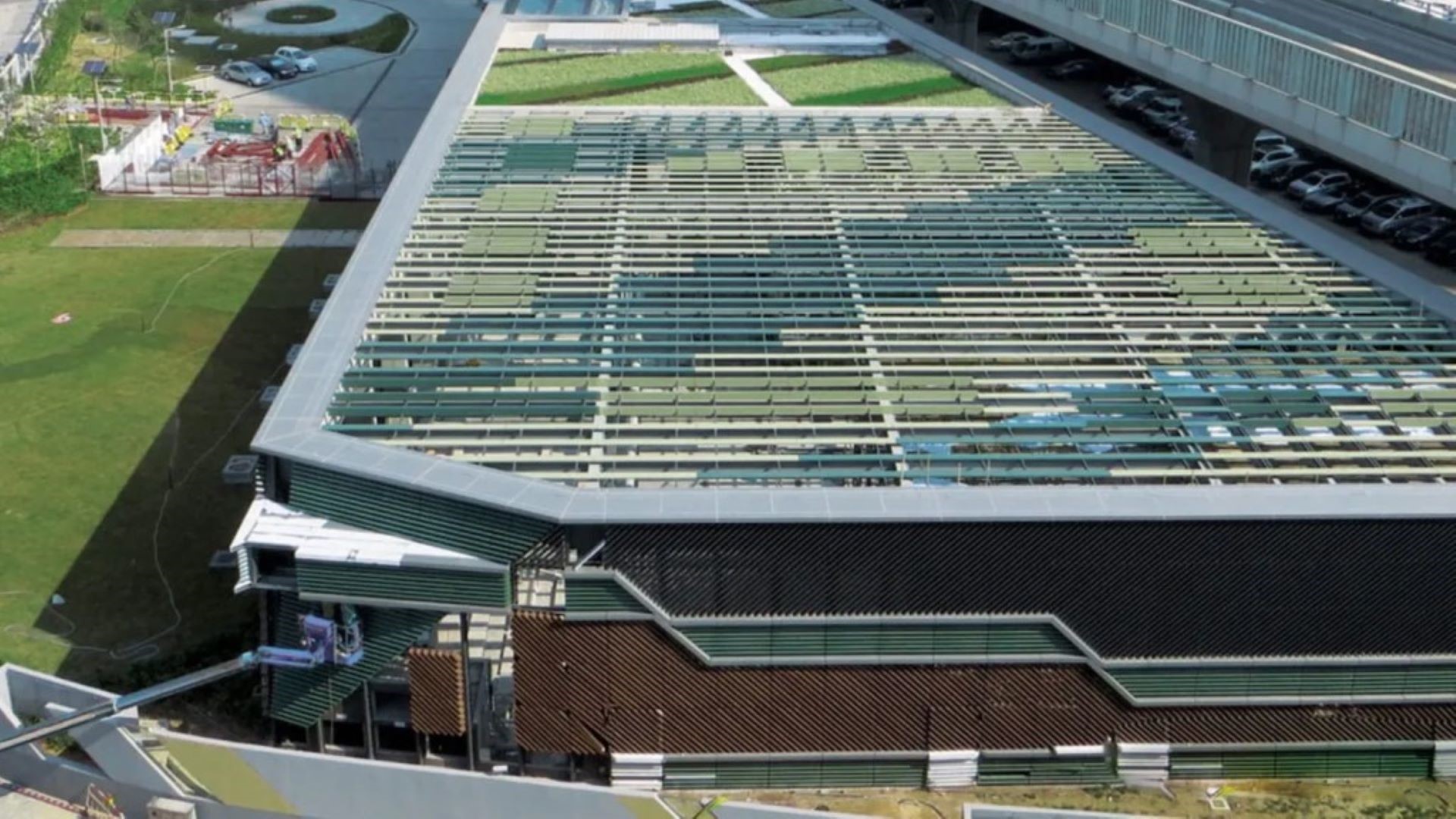 Aerial view of cooling facility