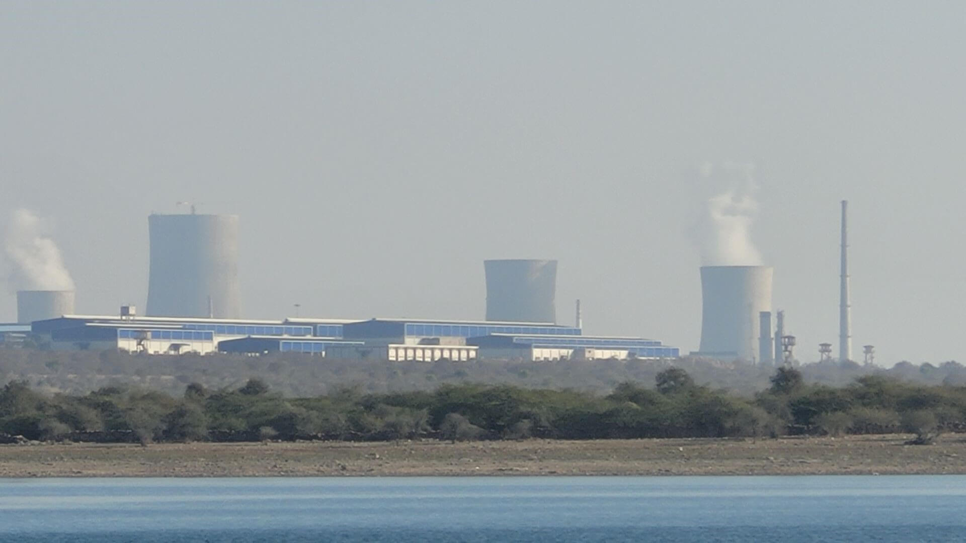 Exterior view of nuclear power station