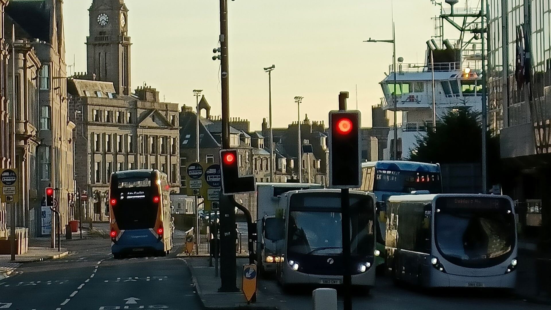 Traffic lights on a street