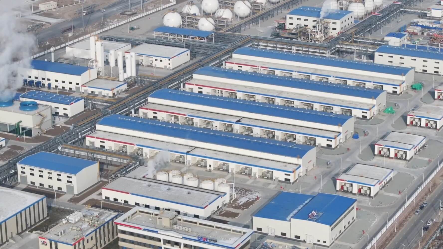 Aerial view of plant